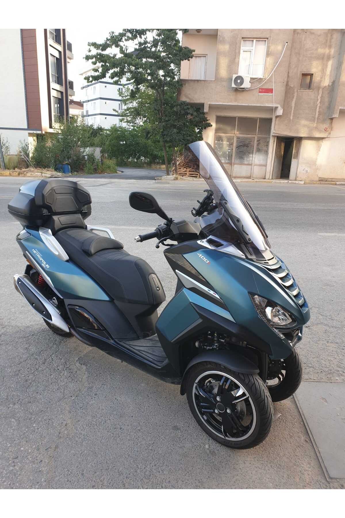 Peugeot Metropolis 400 Siperlik Ön Cam 2021-2025 Model 68cm Füme Renkli 4mm