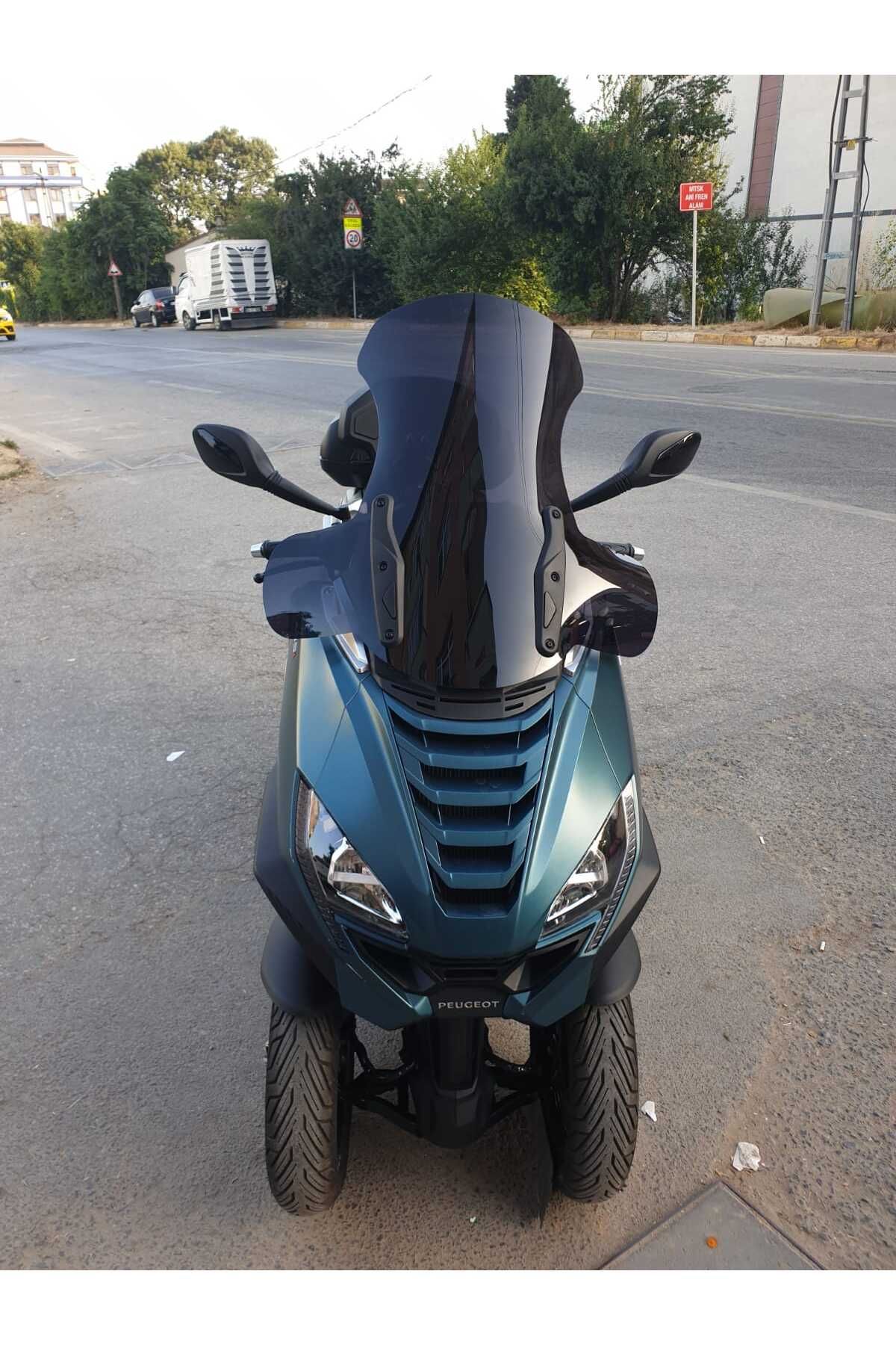 Peugeot Metropolis 400 Siperlik Ön Cam 2021-2025 Model 68cm Siyah Renkli 4mm
