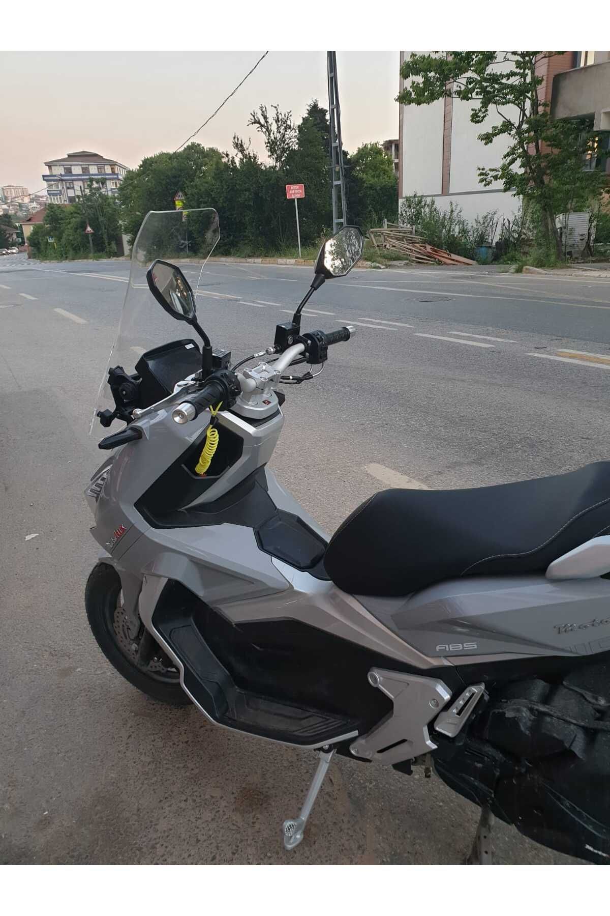 Motolüx Wow 150  Siperlik Ön Cam 2023-2025 Model 65cm Şeffaf Renkli 4mm ORTA BOYLU CAM