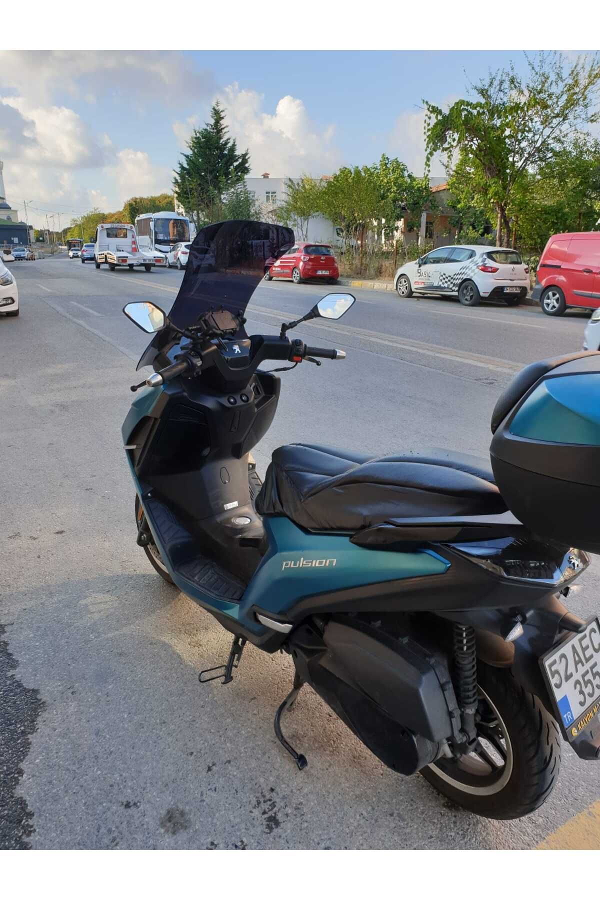 Peugeot Pulsion 125 Siperlik Ön Cam 2022-2025 Model 68cm Siyah Renkli 4mm