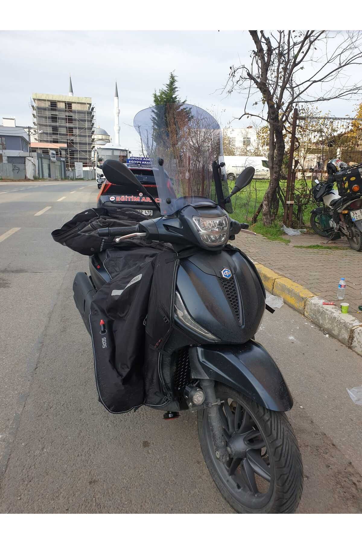 Piaggio Beverlys 400 Siperlik Ön Cam 2021-2025 Model 44cm Füme Renkli 4mm