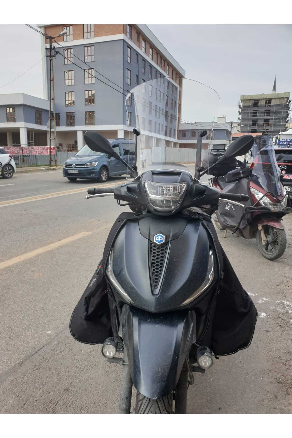 Piaggio Beverlys 400 Siperlik Ön Cam 2021-2025 Model 44cm Şeffaf Renkli 4mm
