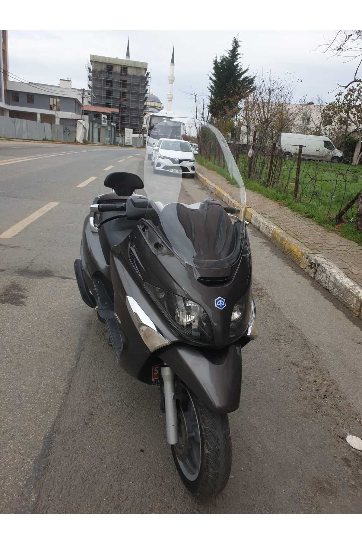Piaggio X Evo 250-400 Siperlik Ön Cam 2009 2016 Model 58cm Şeffaf Renkli 4mm