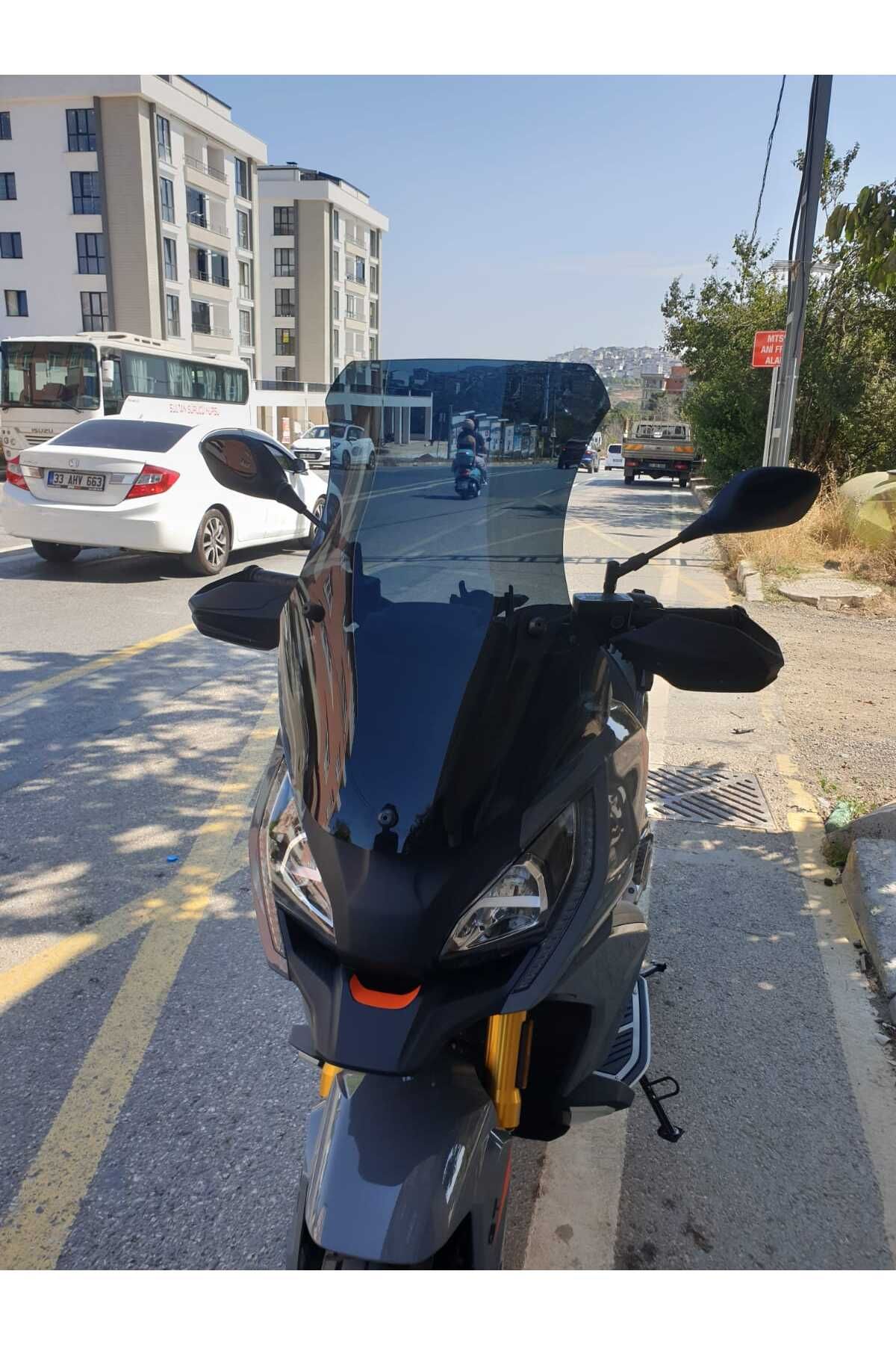 Peugeot XP 400 Siperlik Ön Cam 2023-2025 Model 55cm Siyah Renkli 4mm KISA SPOR CAM