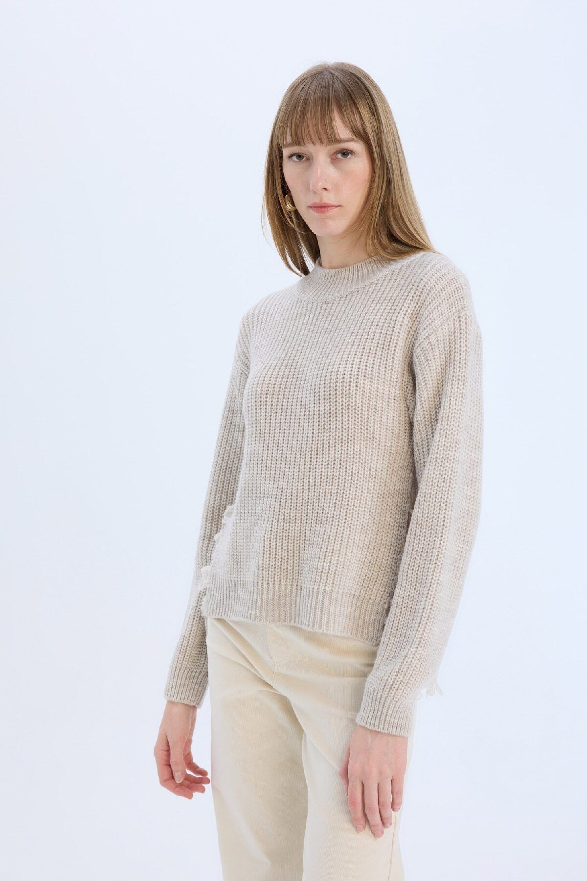 DeFacto-Relax Fit Half Turtleneck Thessaloniki Fabric Sweater E5567Ax24Cw 3