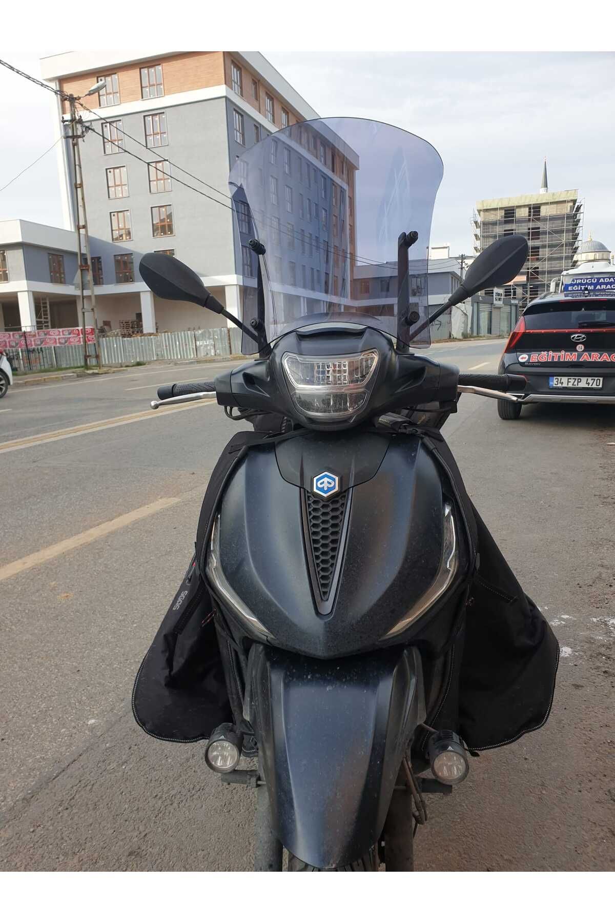 Piaggio Beverlys 400 Siperlik Ön Cam 2021-2025 Model 44cm Füme Renkli 4mm
