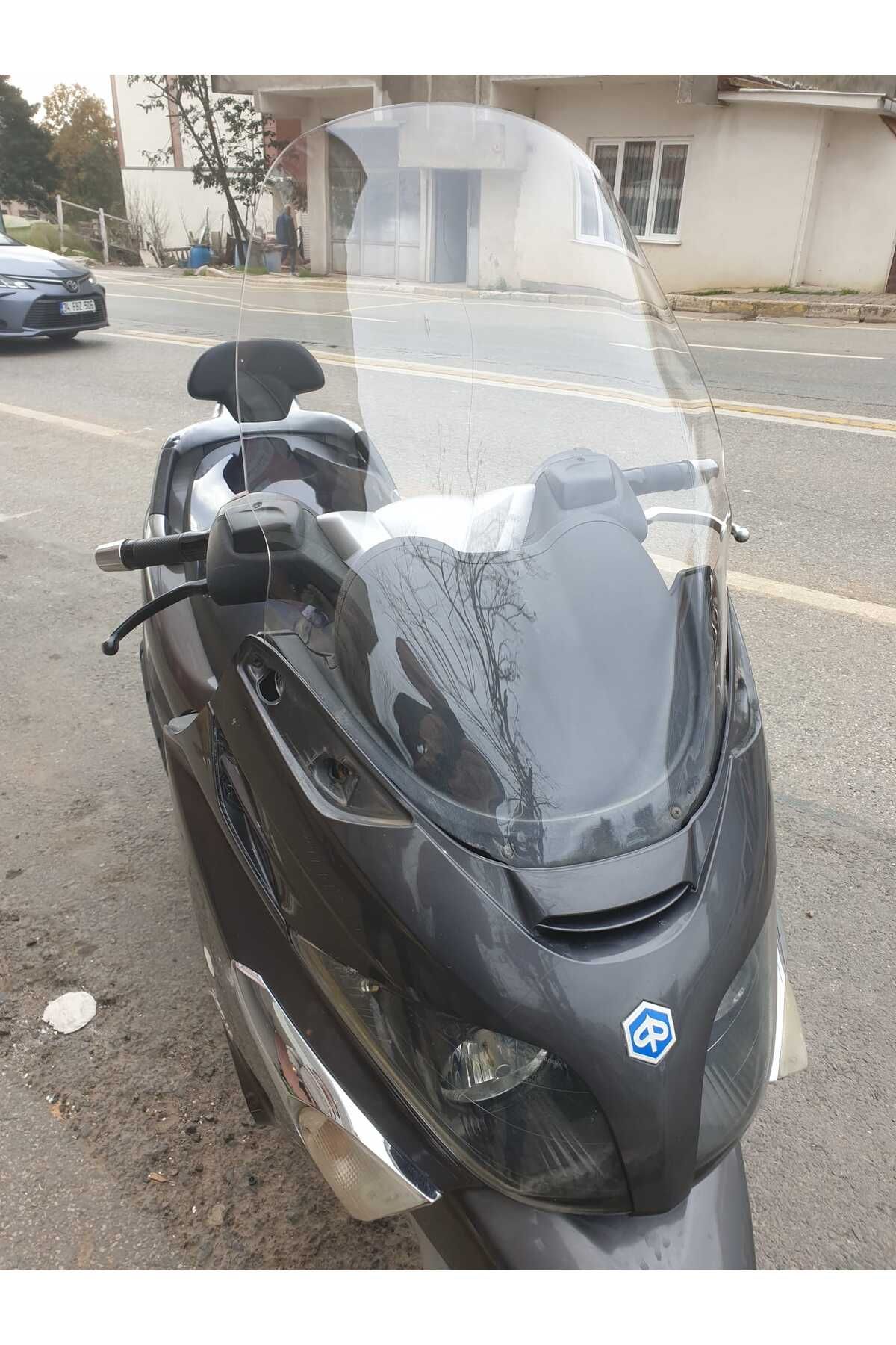 Piaggio X Evo 250-400 Siperlik Ön Cam 2009 2016 Model 58cm Şeffaf Renkli 4mm
