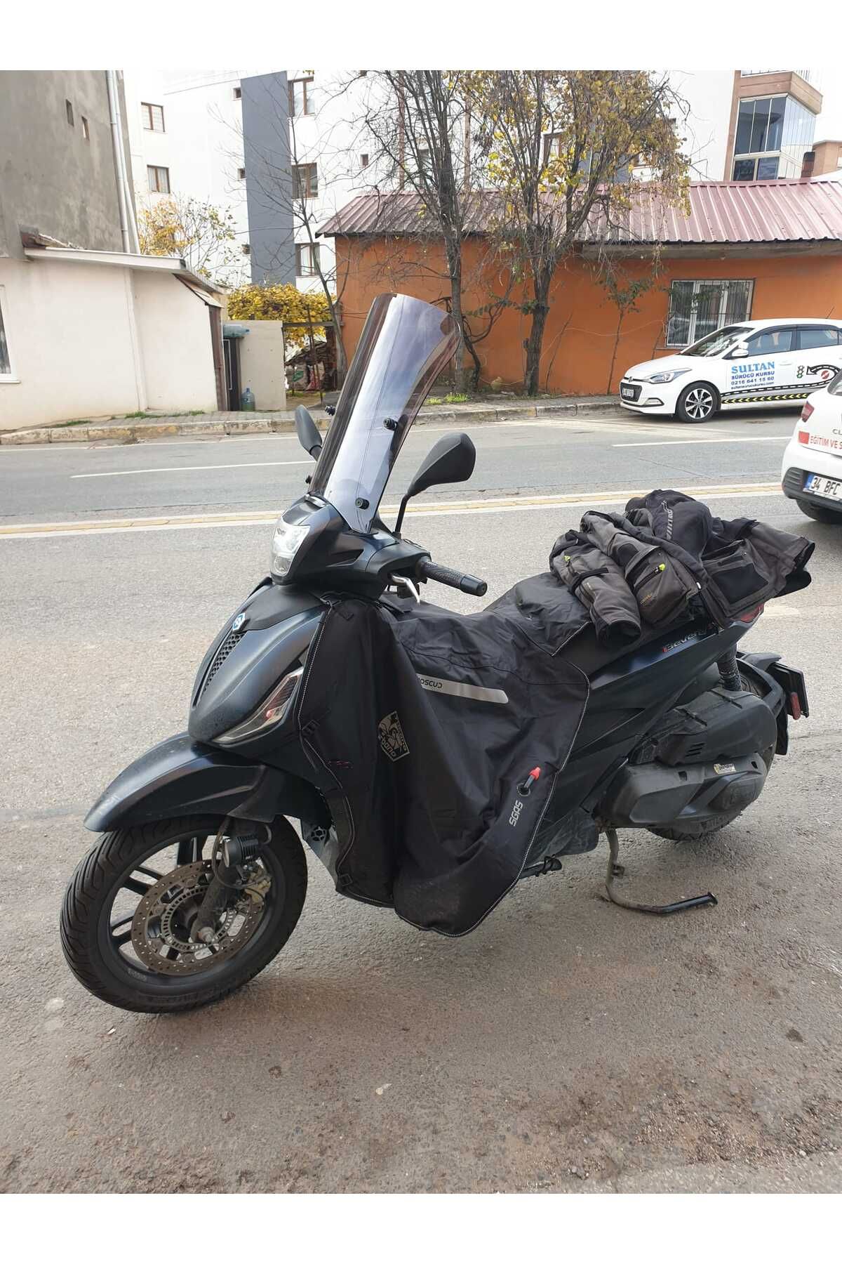 Piaggio Beverlys 400 Siperlik Ön Cam 2021-2025 Model 44cm Füme Renkli 4mm