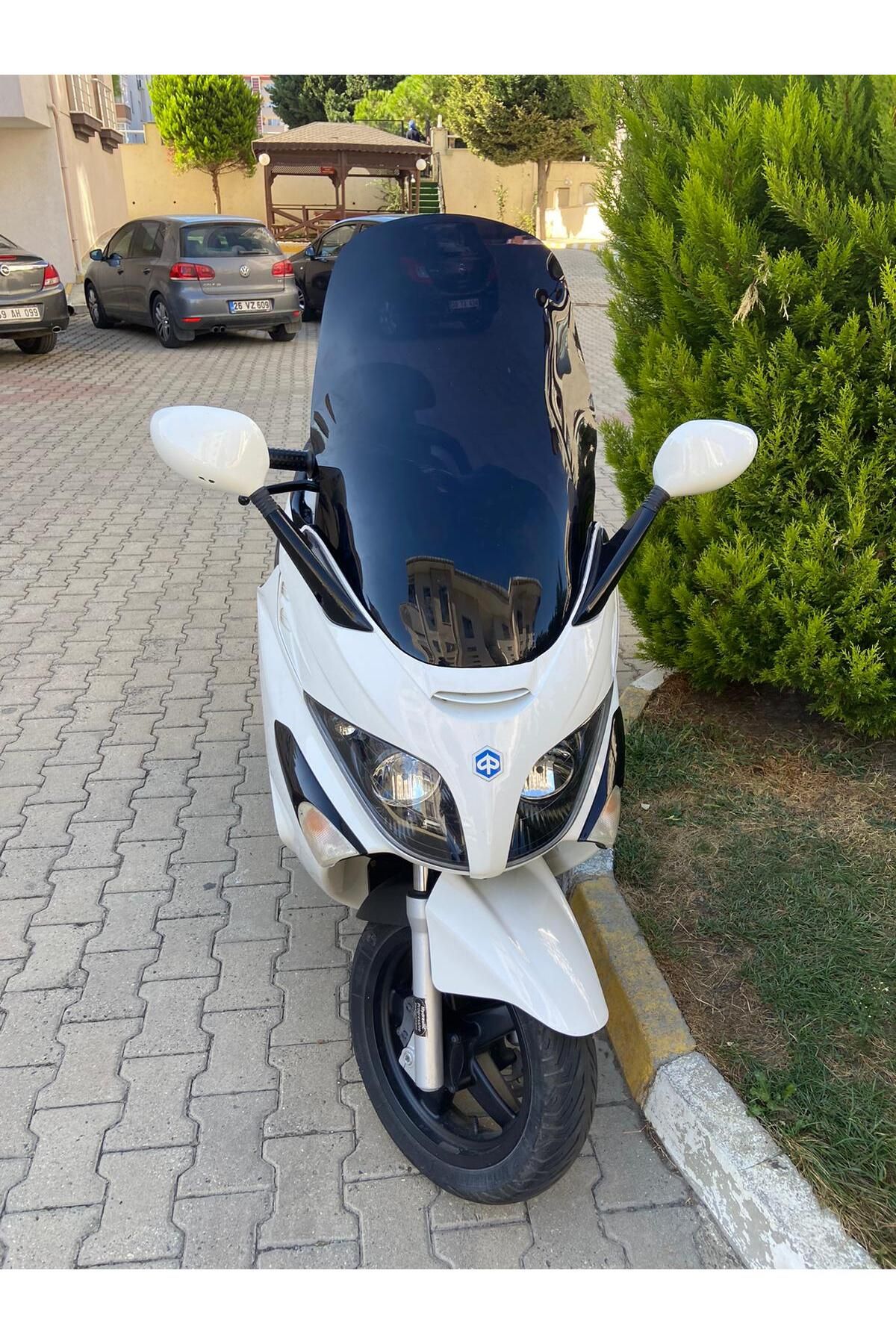 Piaggio X Evo 250-400 Siperlik Ön Cam 2009 2016 Model 70cm Siyah Renkli 4mm