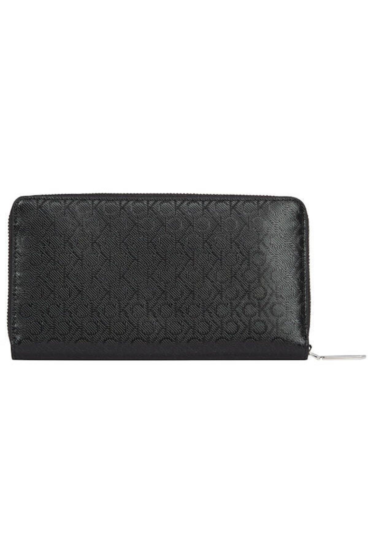 Calvin Klein-Women's Logo Black Wallet with Interior Compartment K60K 613072 -0Gj 2