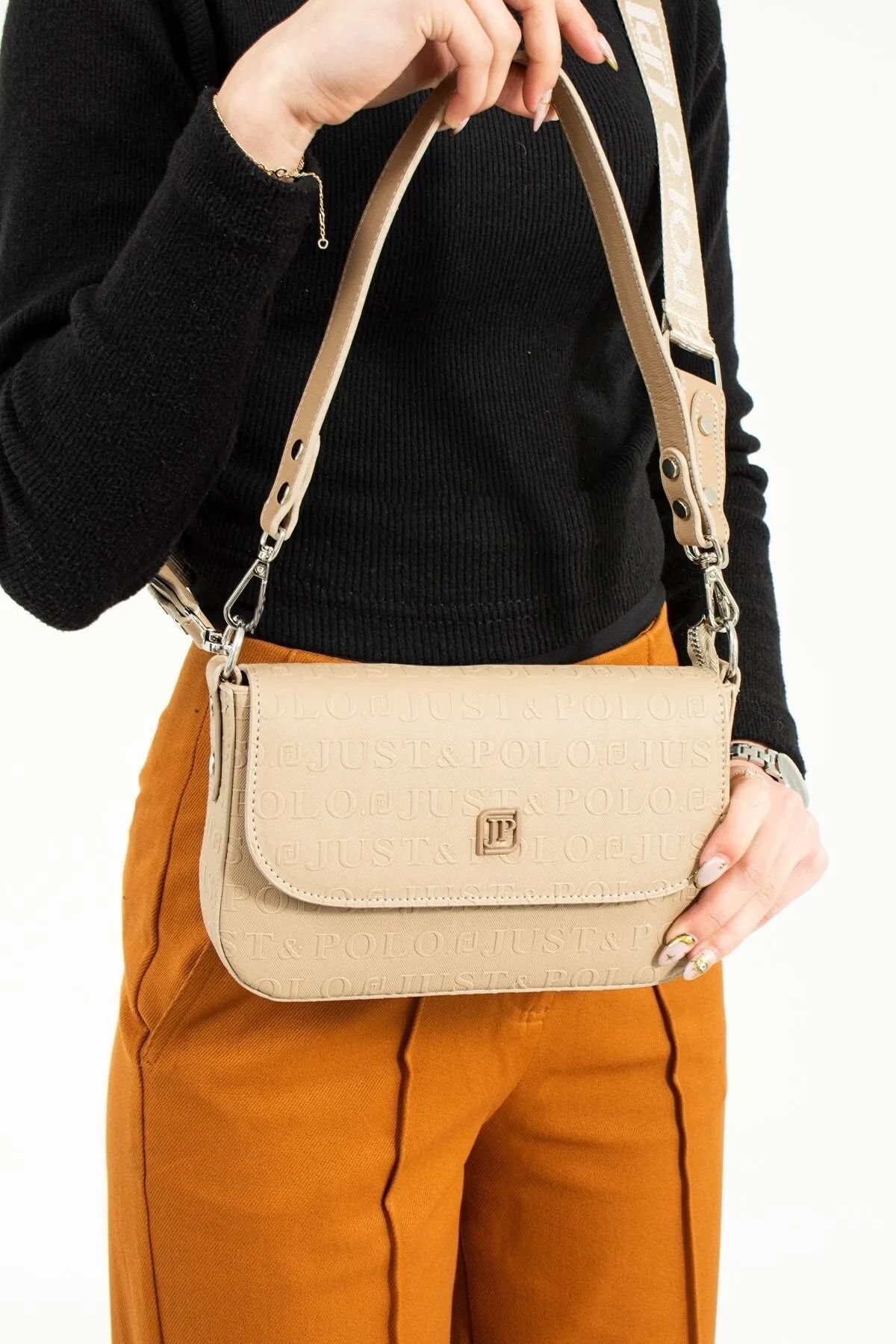 Just Polo-New Season 2 Strap 5 Compartment Women's Cross Shoulder Bag Rc4090 4