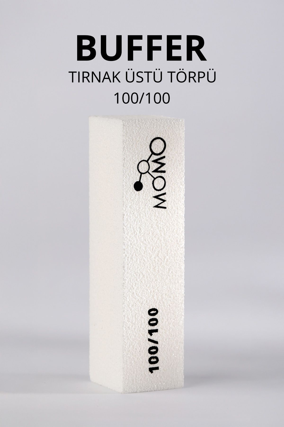 MOMO professional Tırnak Üstü Törpü Buffer 100/100 Beyaz 10 Cm