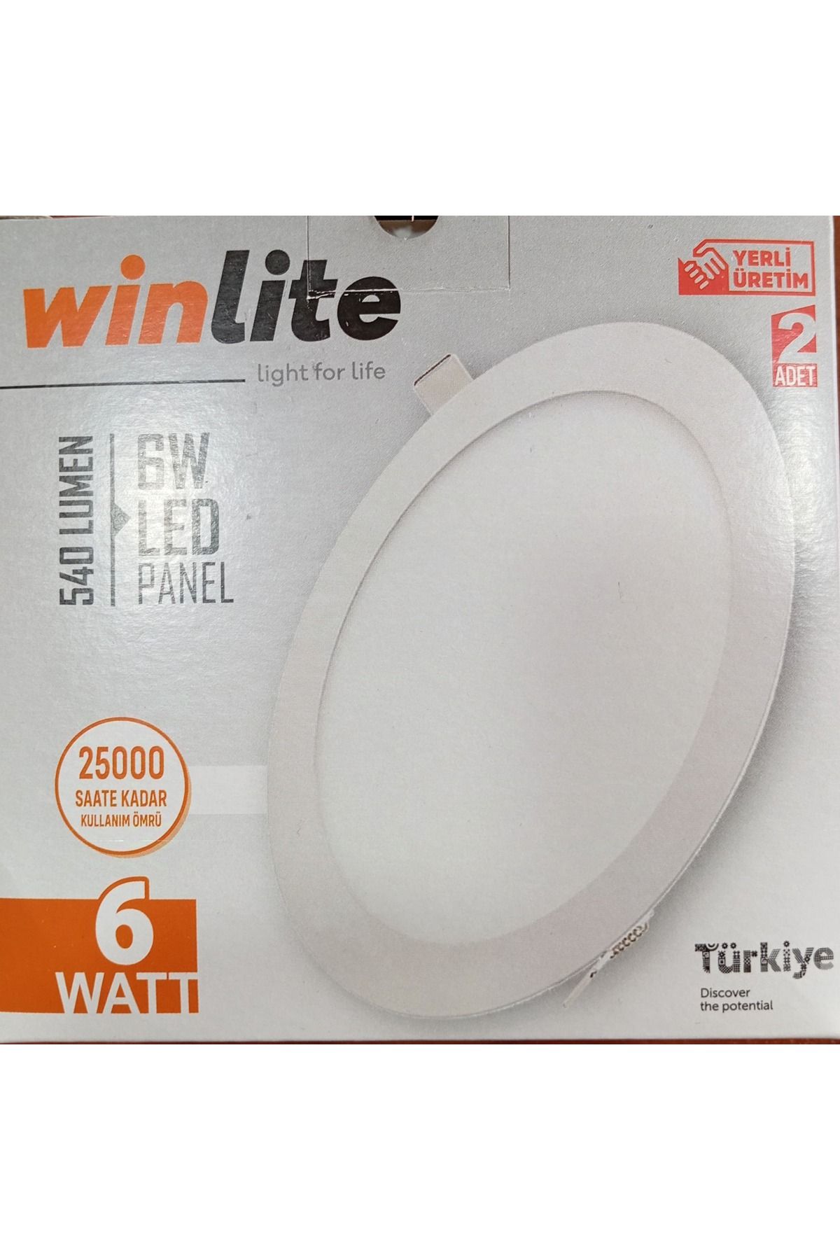 Winlite 6w Beyaz Işık Yuvarlak Spot (kutu İçeriği 2 Adet)