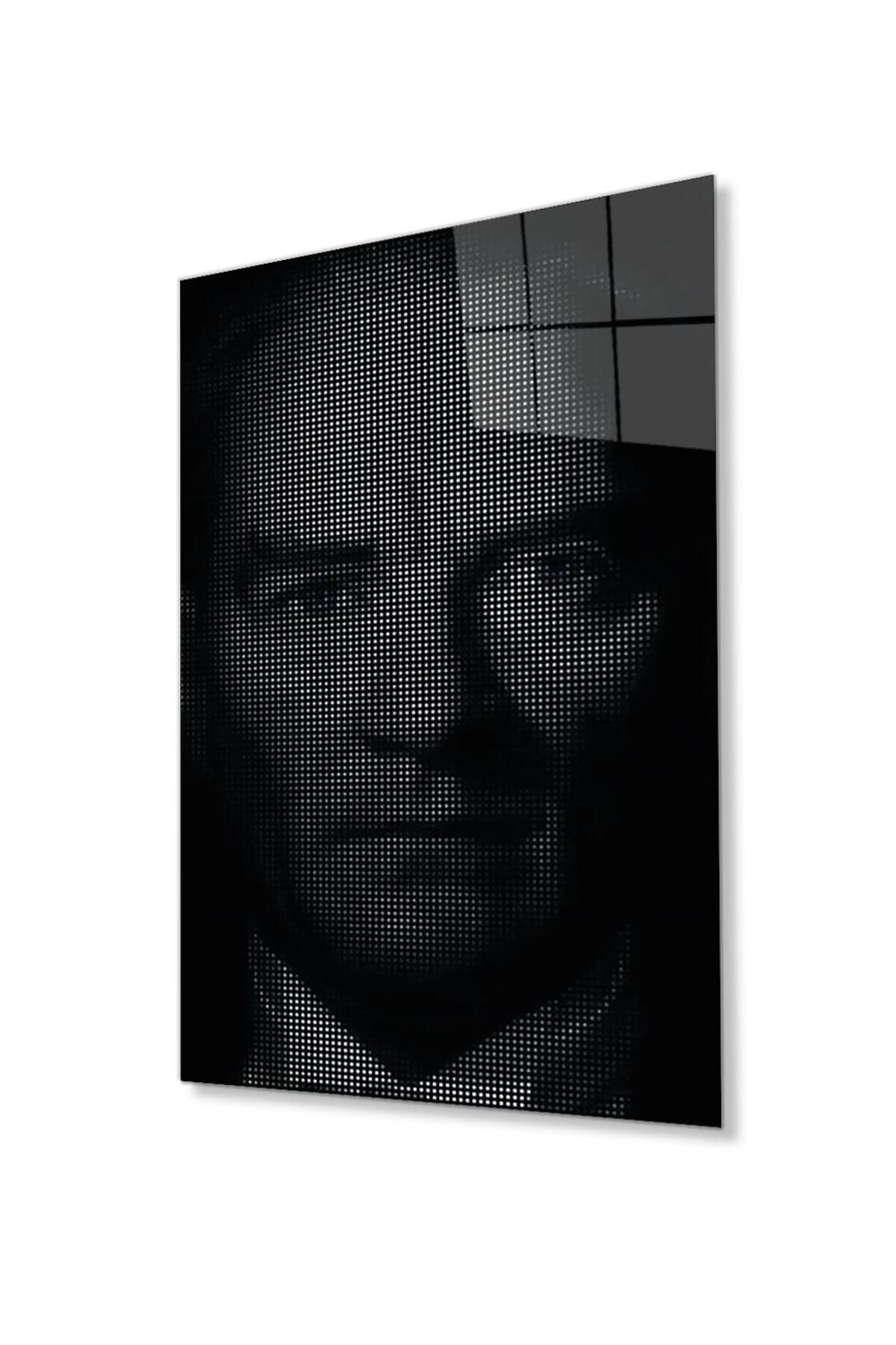 idealizbiz Atatürk Cam Tablo 4mm Dayanıklı Temperli Cam, Atatürk Glass Wall Art