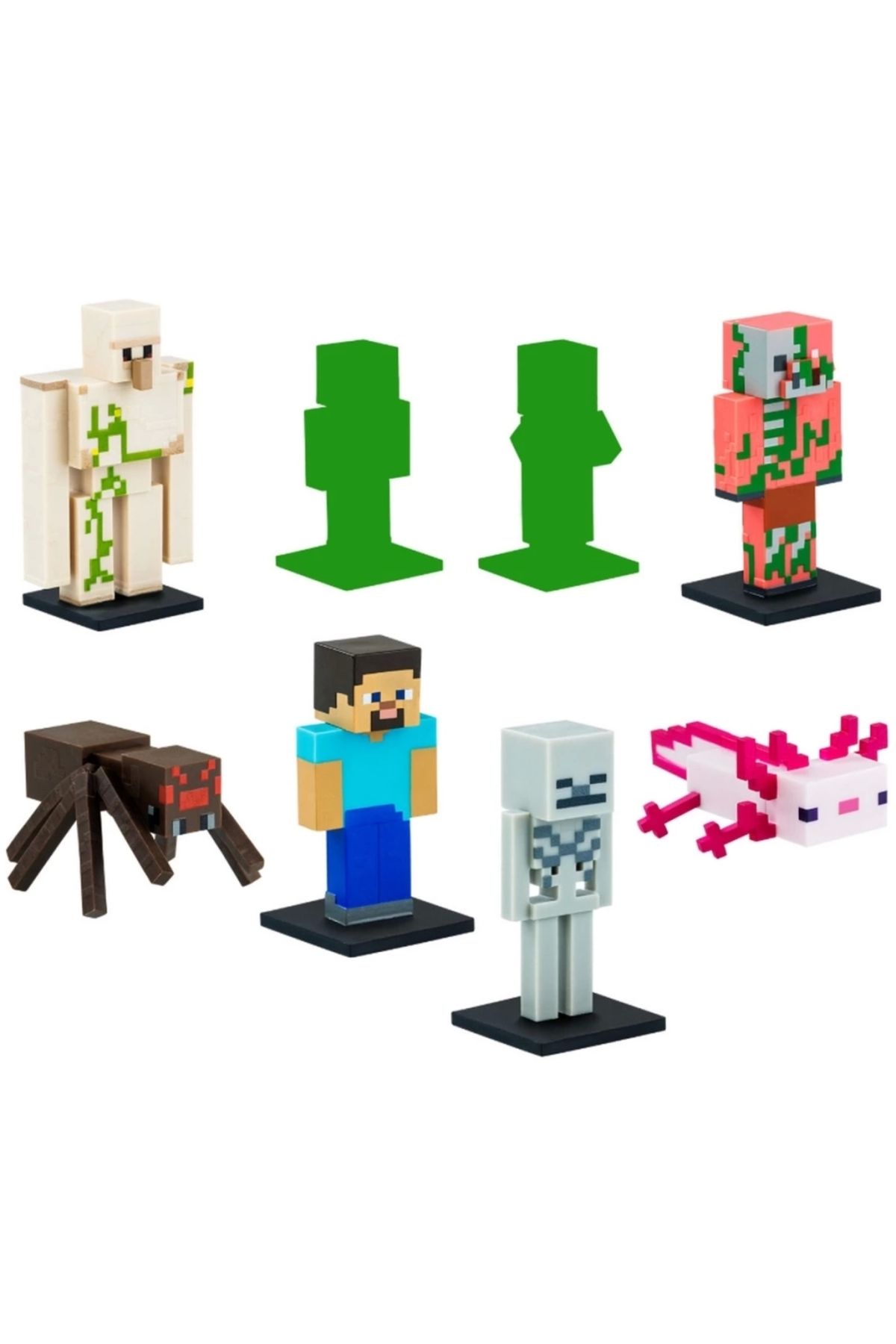 Finetoo Çocuk Minecraft 3D Figür Kalem Başlığı Toppeez 8'li