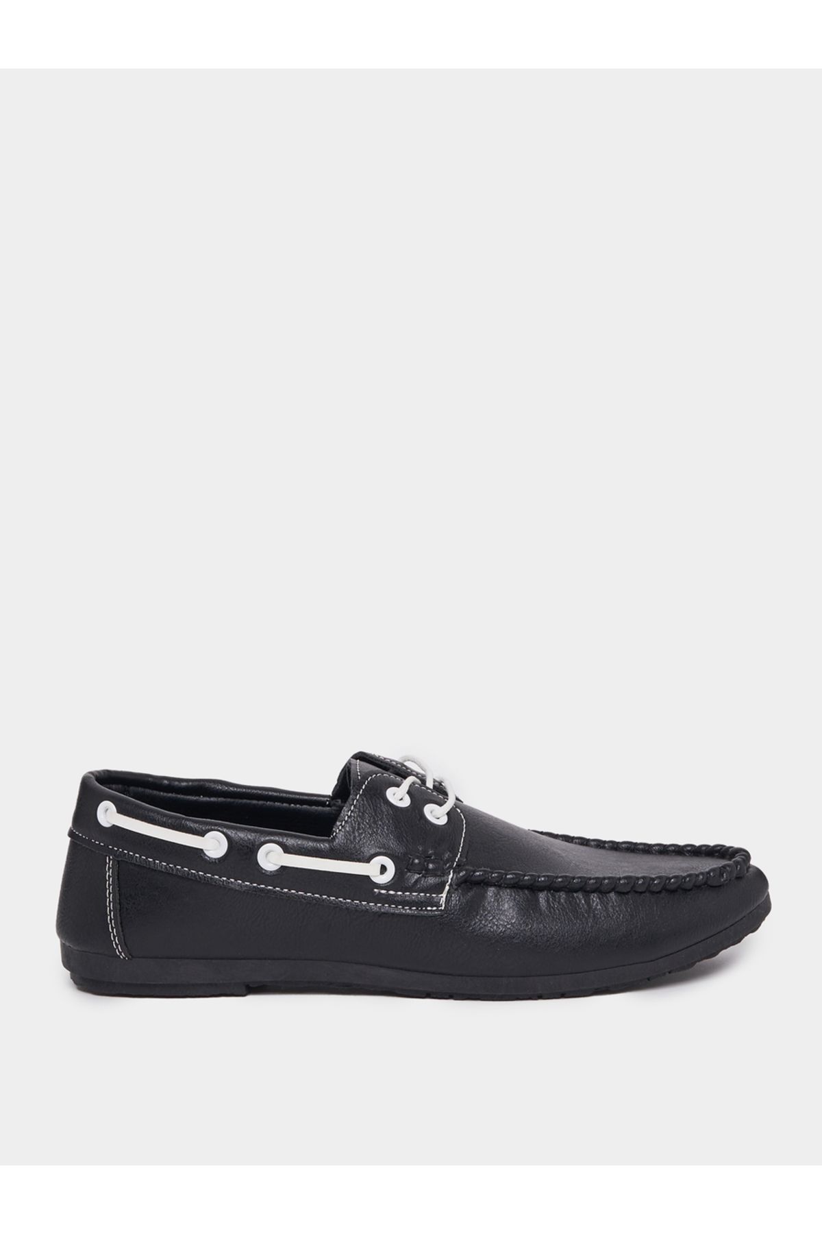 Styli-Lace Detail Slip On Loafers 1