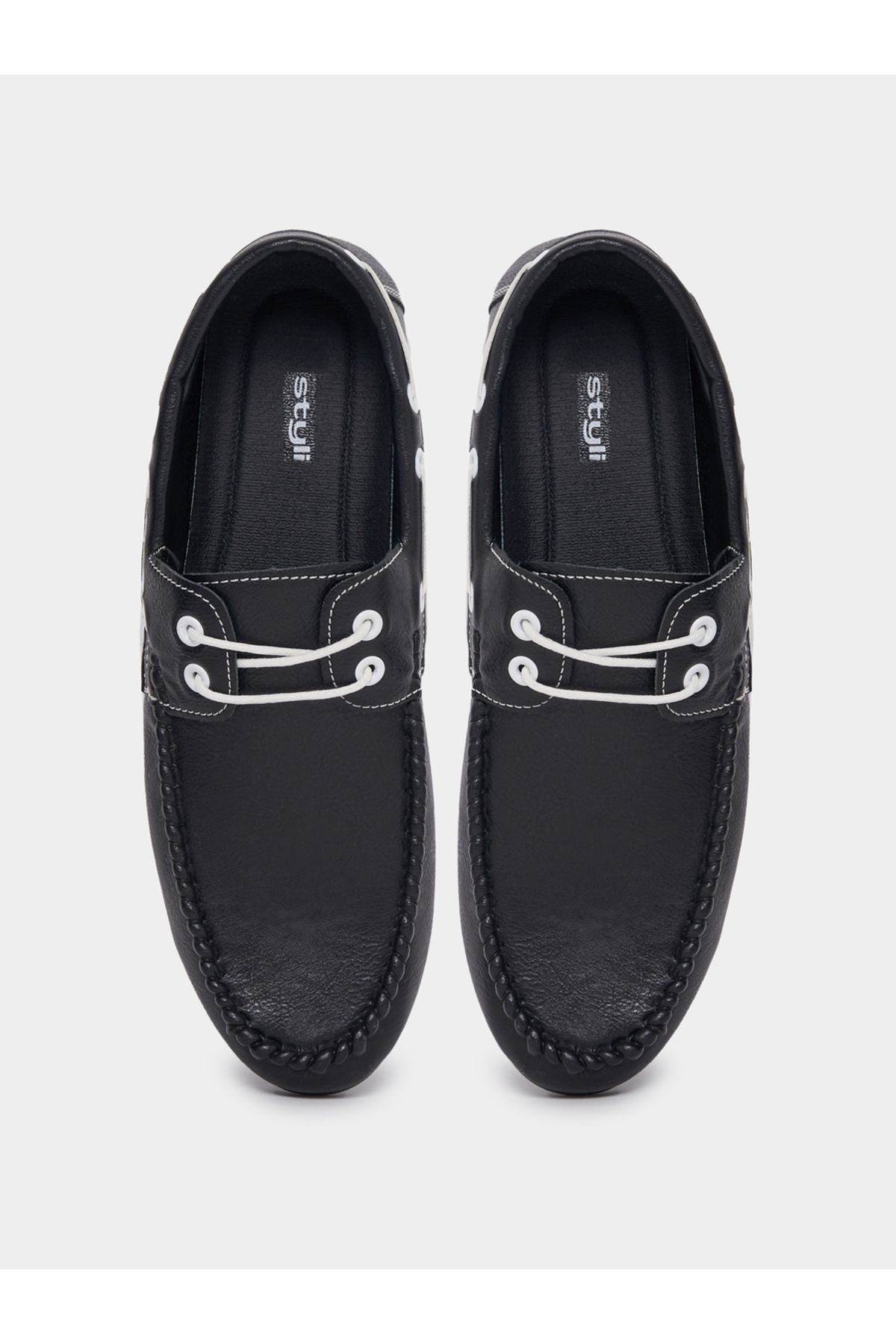 Styli-Lace Detail Slip On Loafers 5