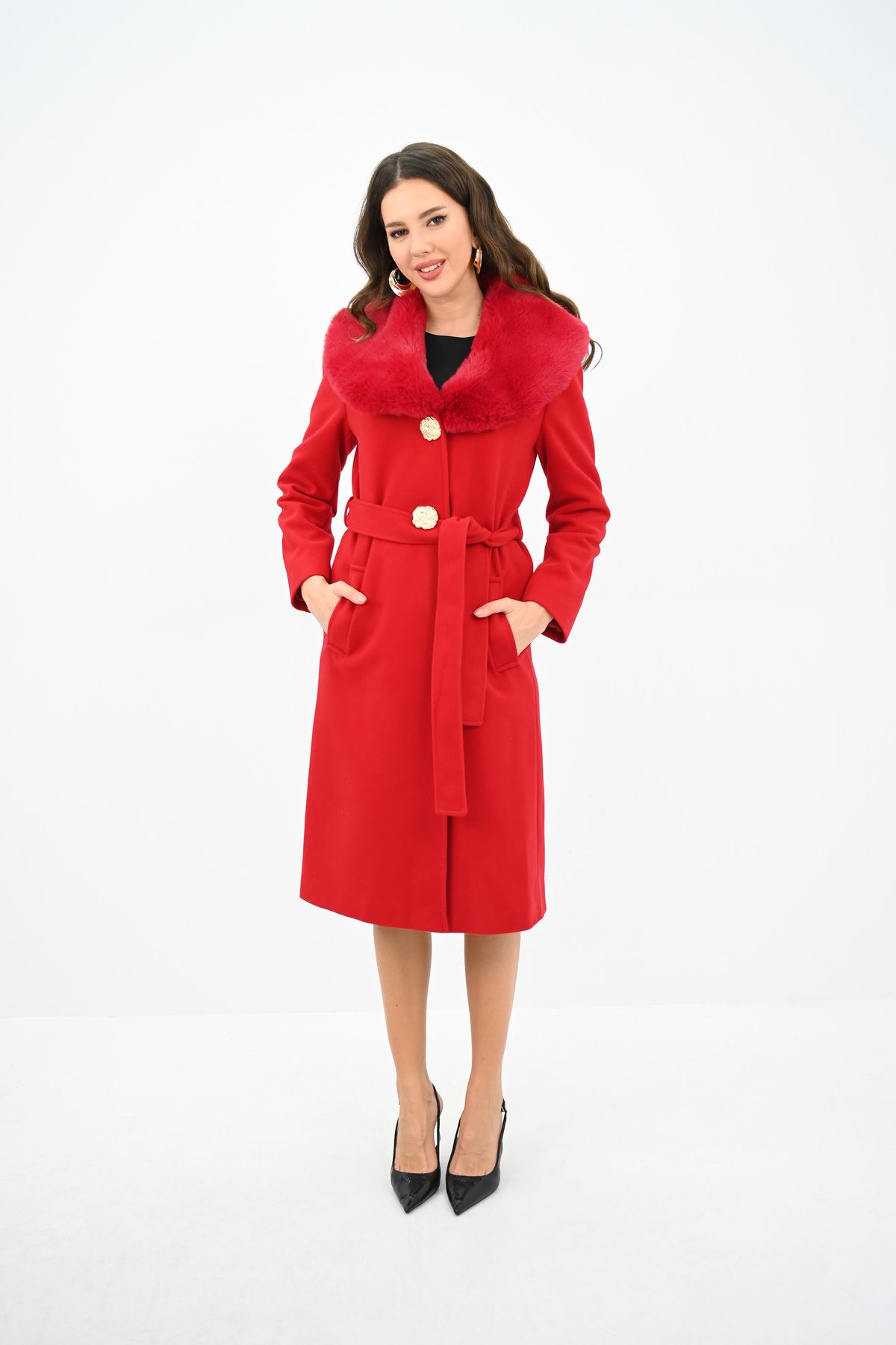 Koza Butik-Coat - Red - Regular fit 1