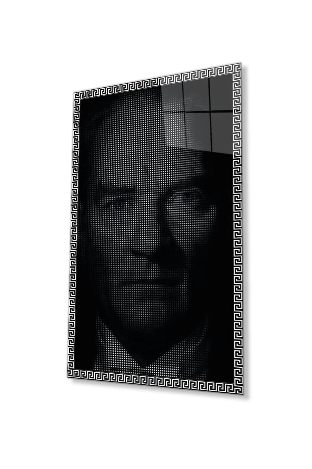 idealizbiz Atatürk Cam Tablo 4mm Dayanıklı Temperli Cam, Atatürk Glass Wall Art