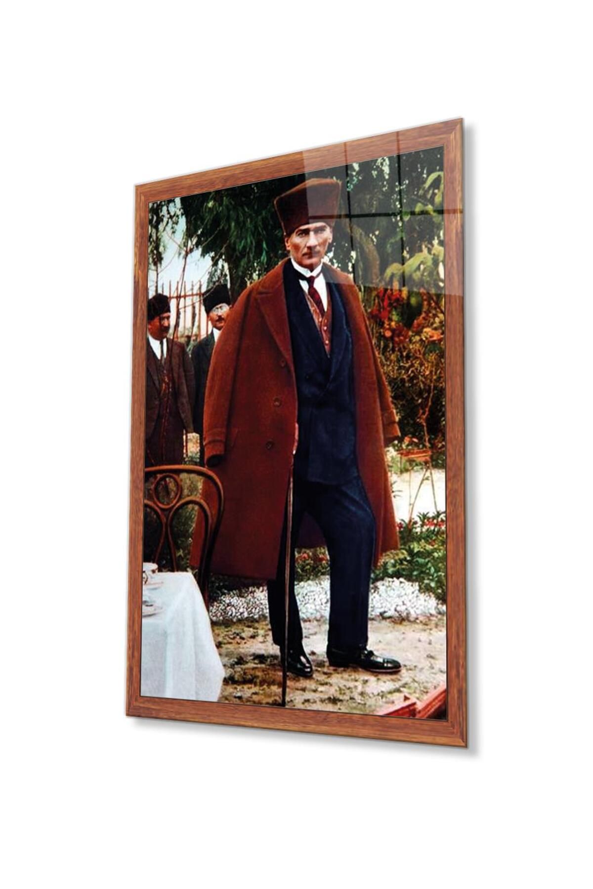 idealizbiz Atatürk Cam Tablo 4mm Dayanıklı Temperli Cam, Atatürk Glass Wall Art