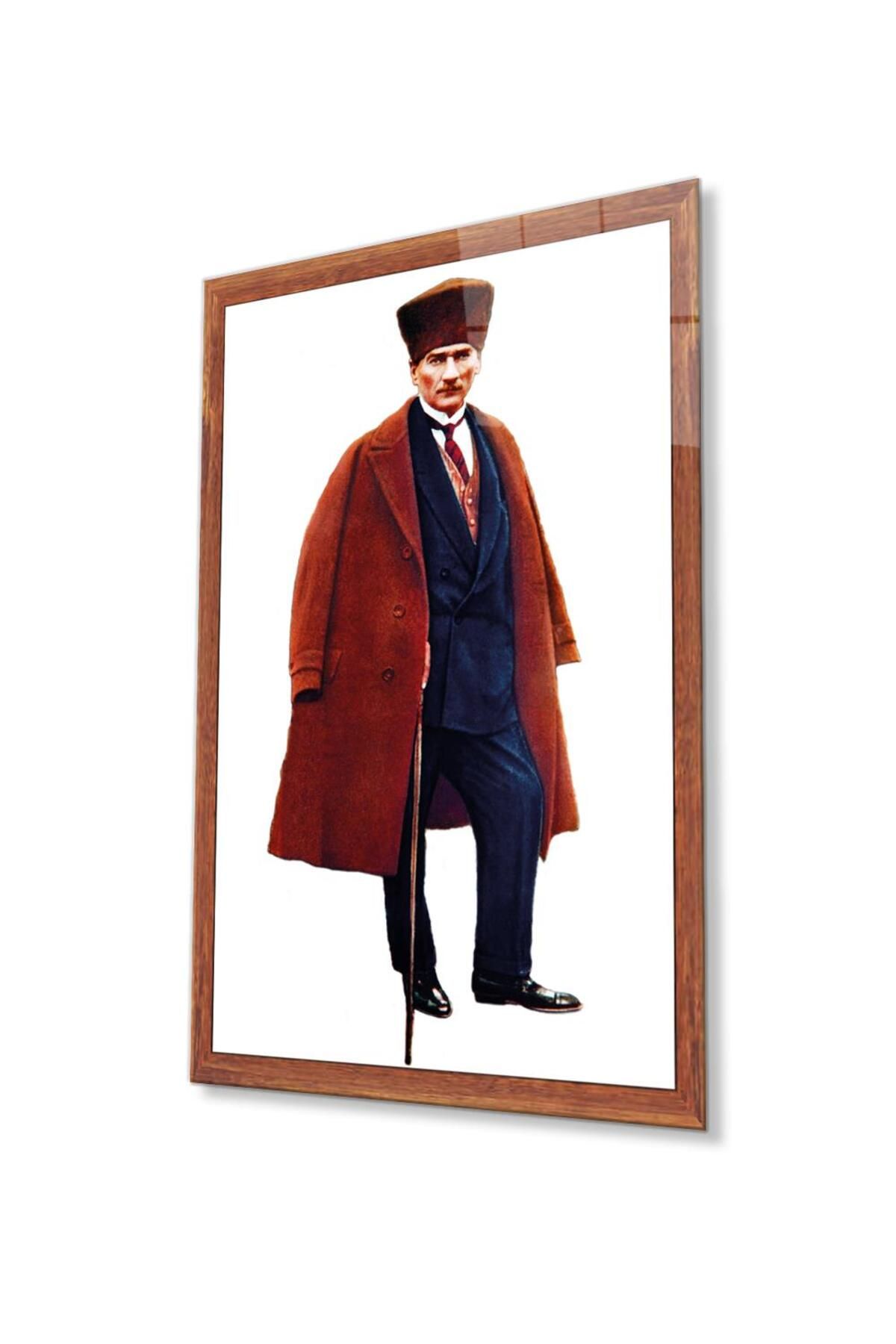 idealizbiz Atatürk Cam Tablo 4mm Dayanıklı Temperli Cam, Atatürk Glass Wall Art