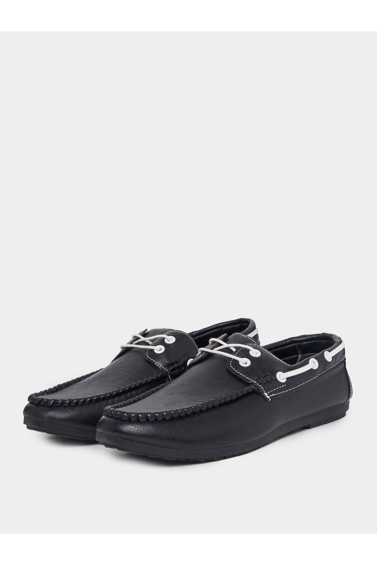 Styli-Lace Detail Slip On Loafers 2