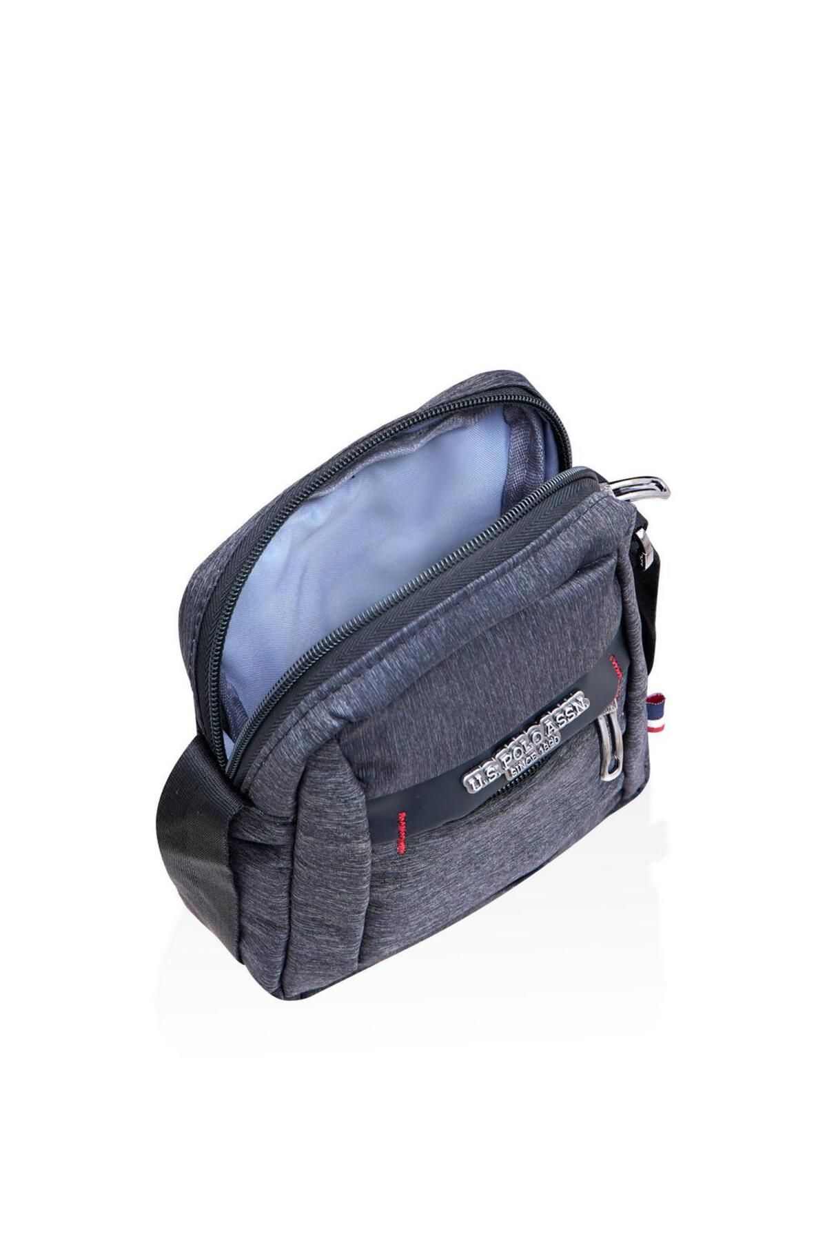 کیف شانه ای خاکستری مردانه پایه. چوگان Assn. پلون اورجینال U.S. Polo Assn.