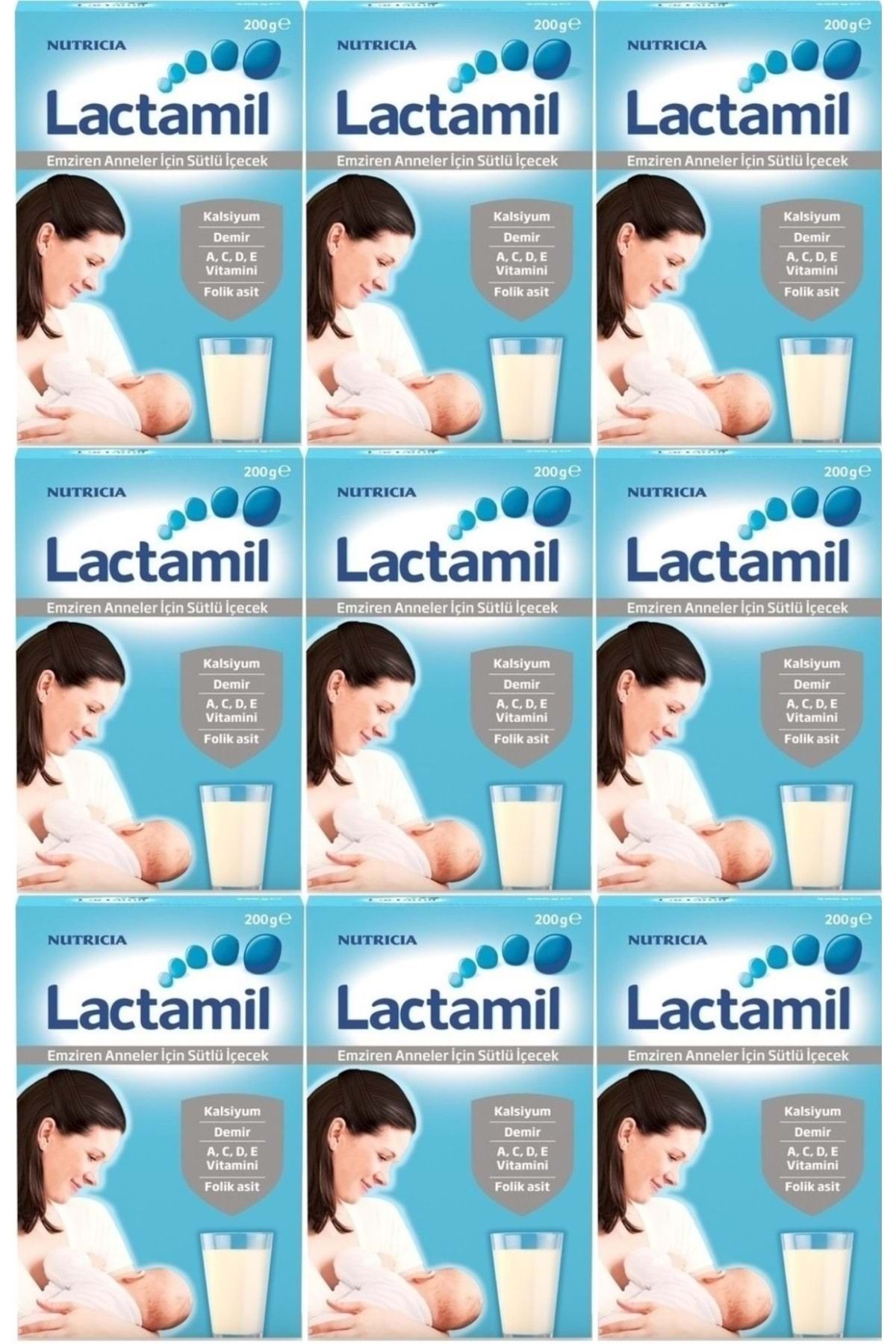 Lactamil Nutrıcıa Lactamil 200GR (Emziren Anneler İçin Sütlü İçeçek) (9 Lu Set)