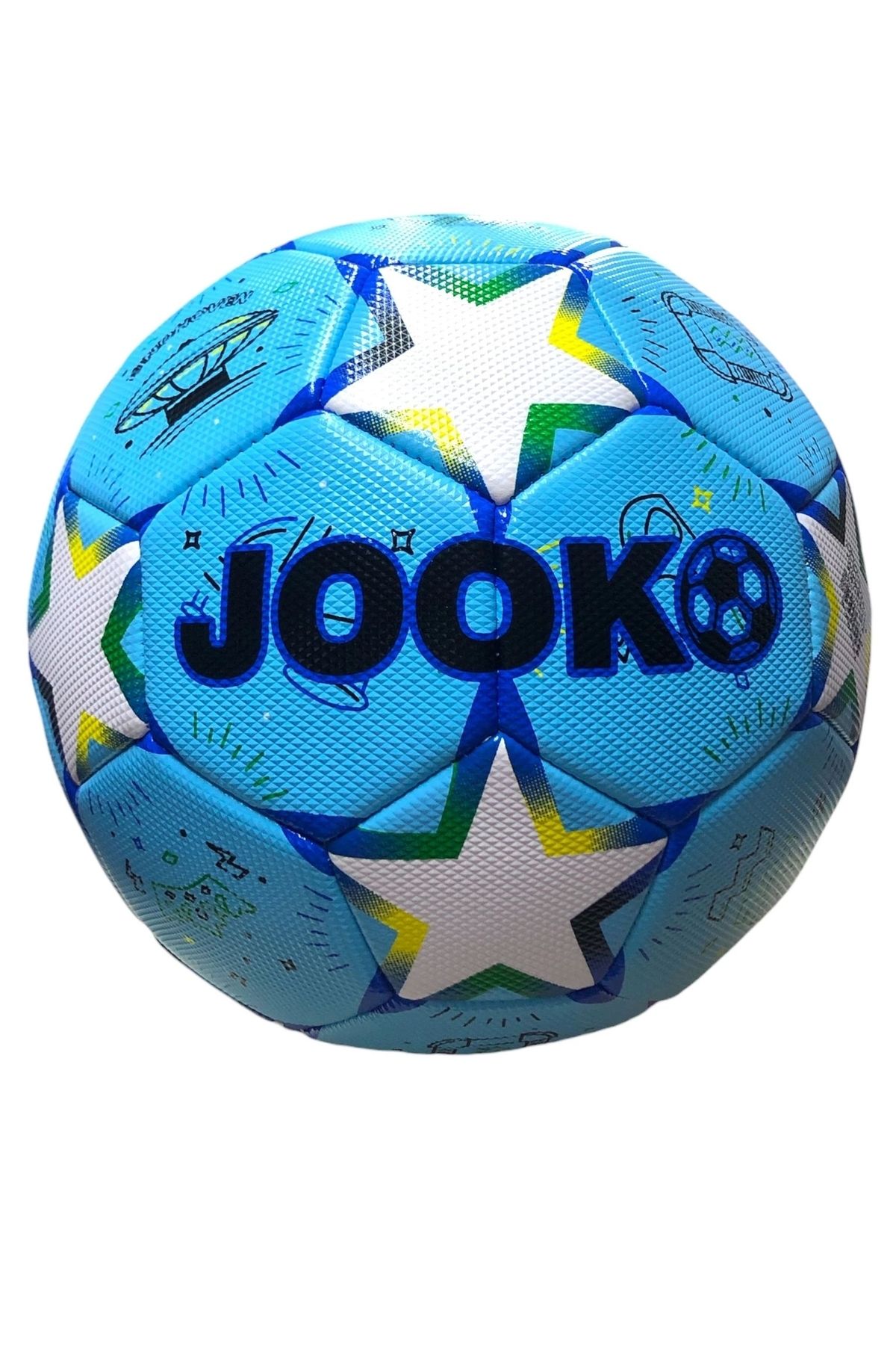 Yumurcak Oyuncak Kaliteli Dikişli Jook Futbol Topu 420 gr halısaha topu MAVİ RENK MODEL 2