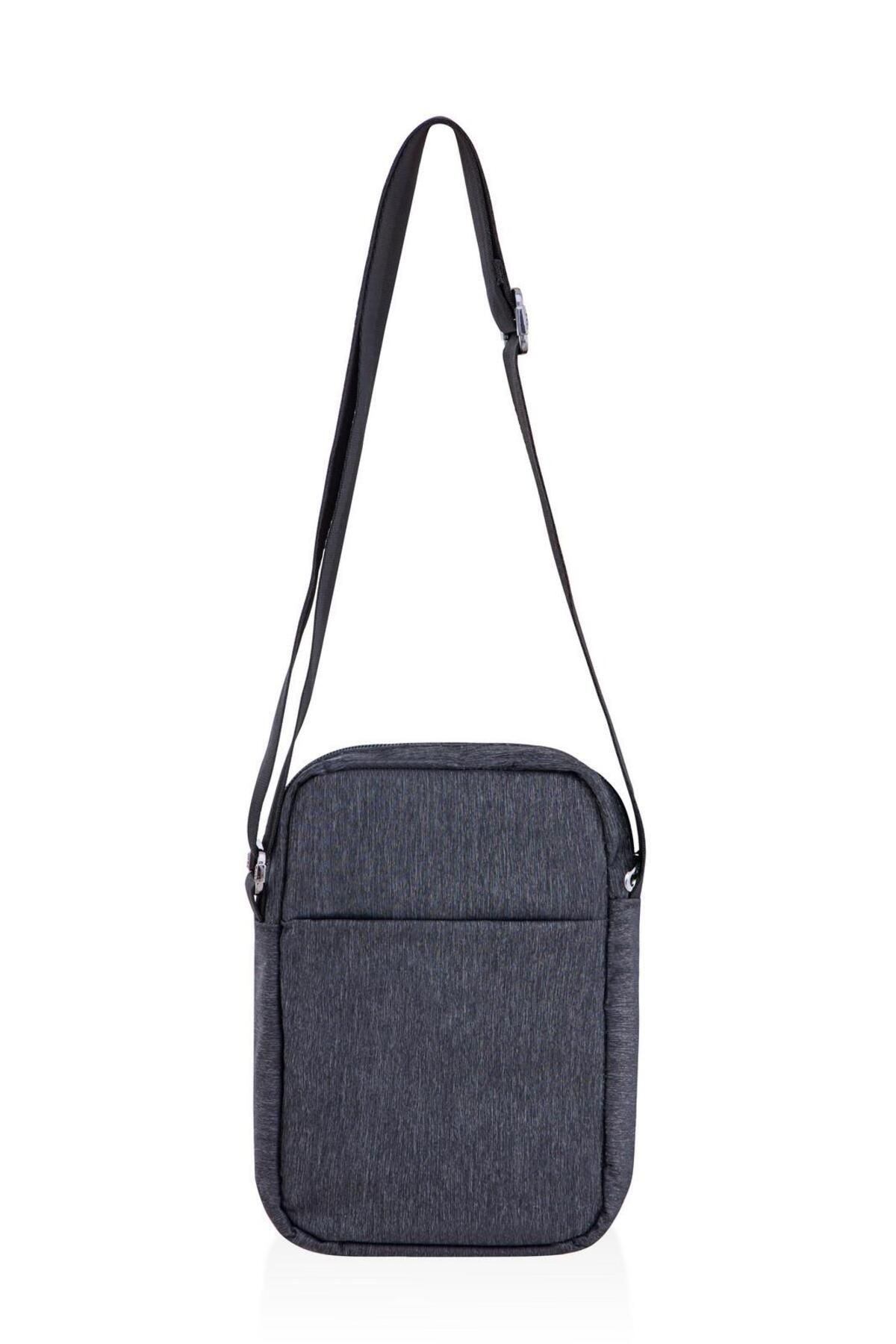 کیف شانه ای خاکستری مردانه پایه. چوگان Assn. پلون اورجینال U.S. Polo Assn.
