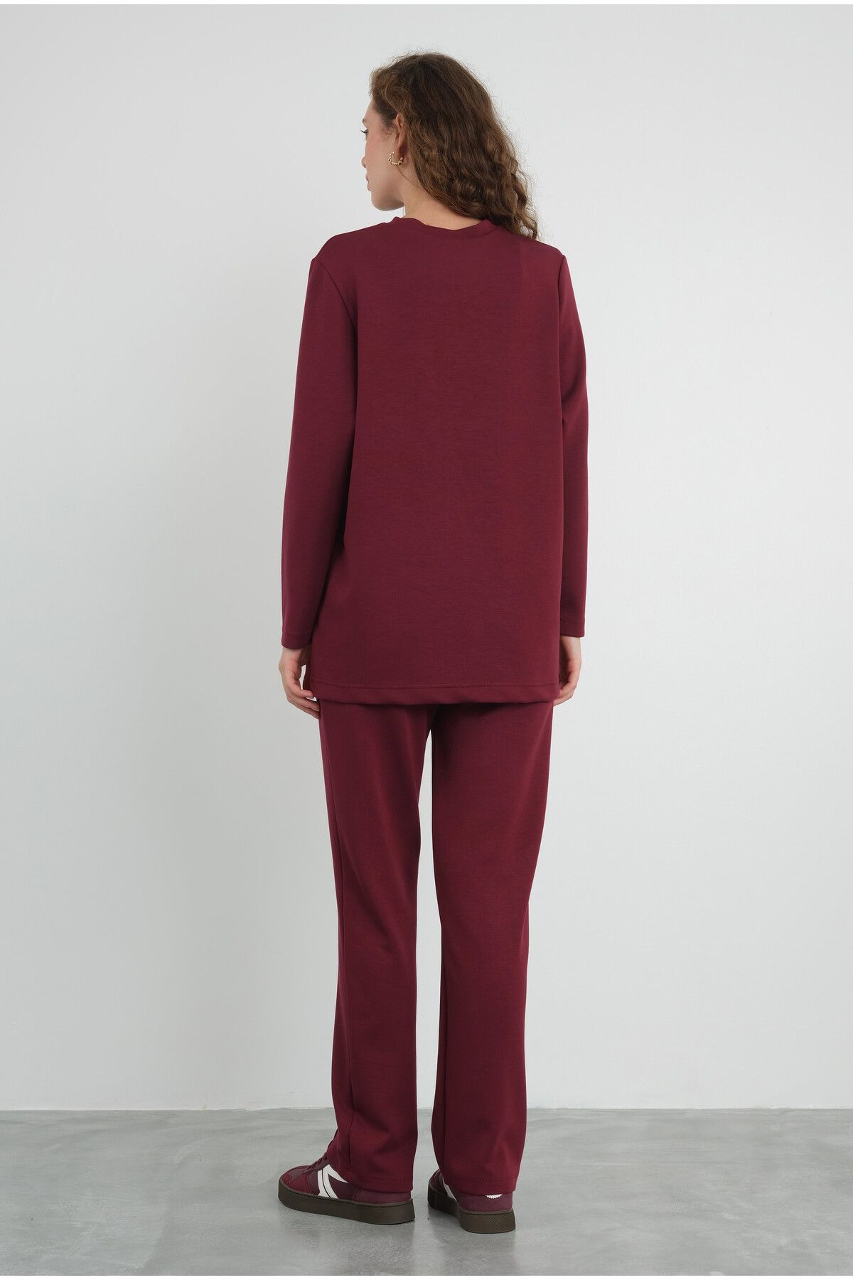 HEQA-Burgundy Modal Sweat - Ribbed 4