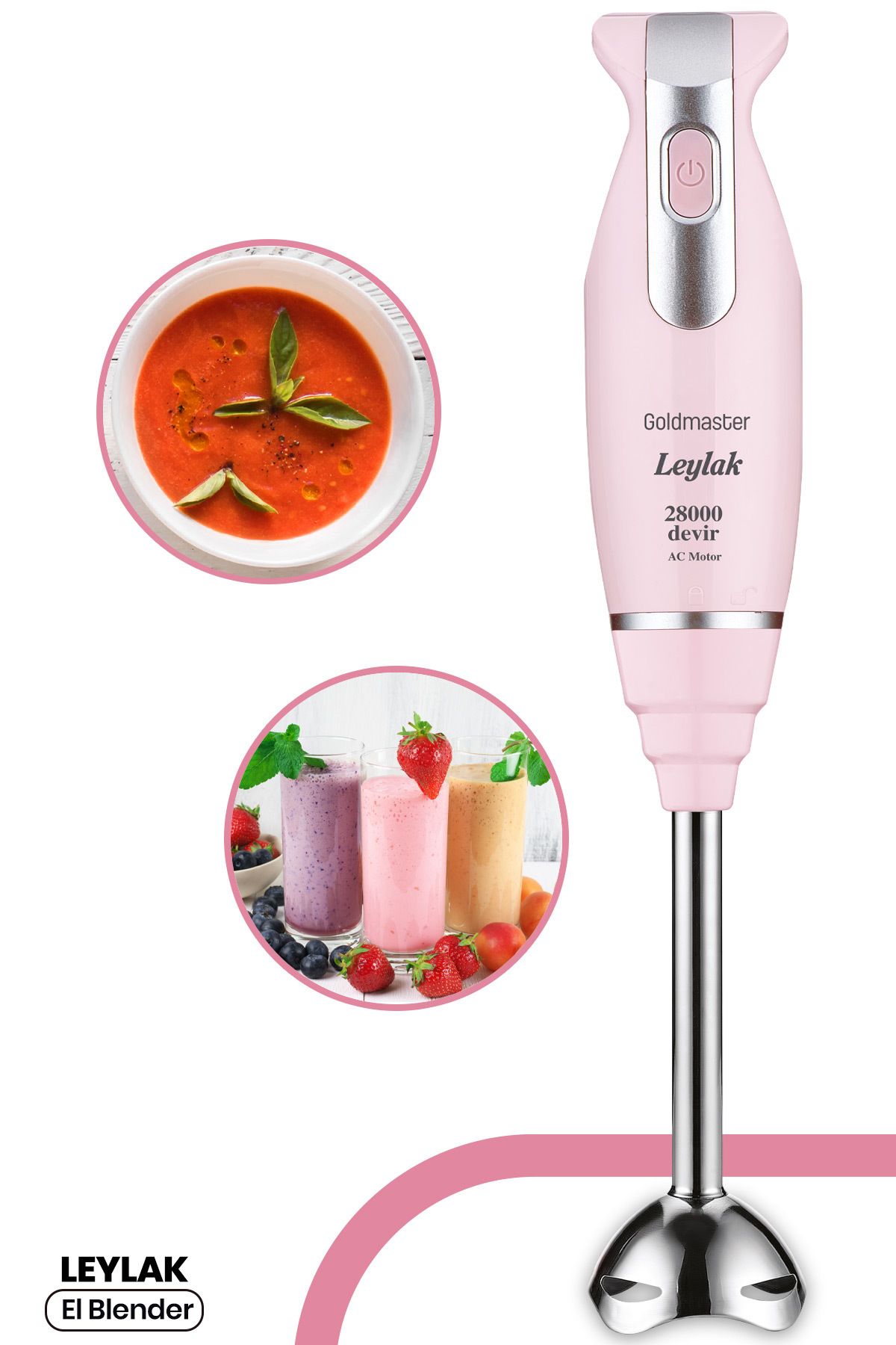 GOLDMASTER GM-7235P Leylak Pembe 500 W Blender