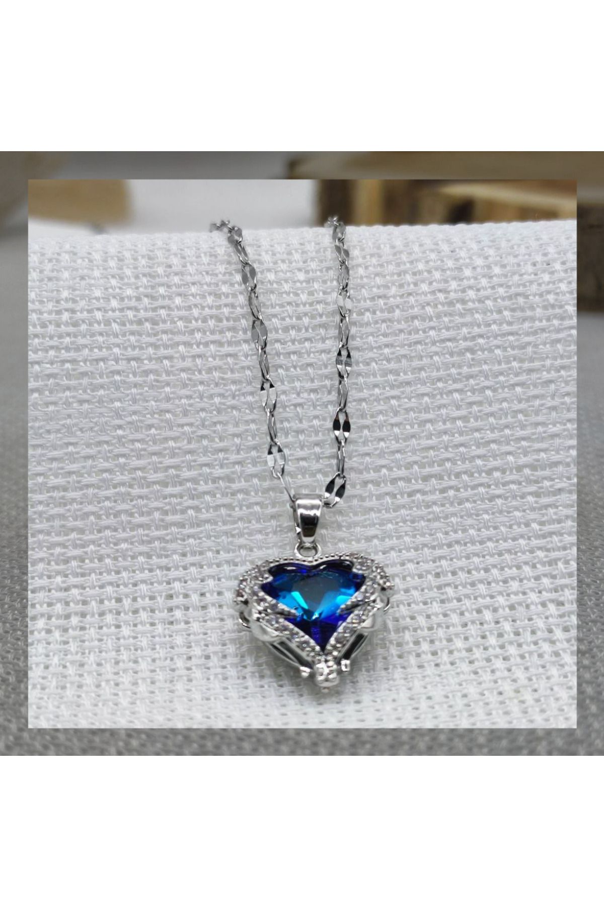 BUTİK AYVİTRİN-Heart of the Ocean Mother Daughter Double Necklace 2