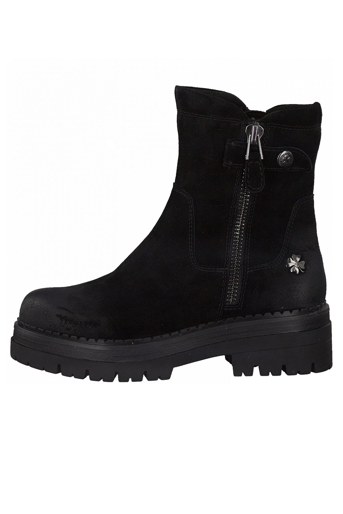Marco Tozzi-Damen Elegante Stiefelette von GMK Guido Maria Kretschmar 2-86400-27 Schwarz 001 Siyah Leder mit Feel 3