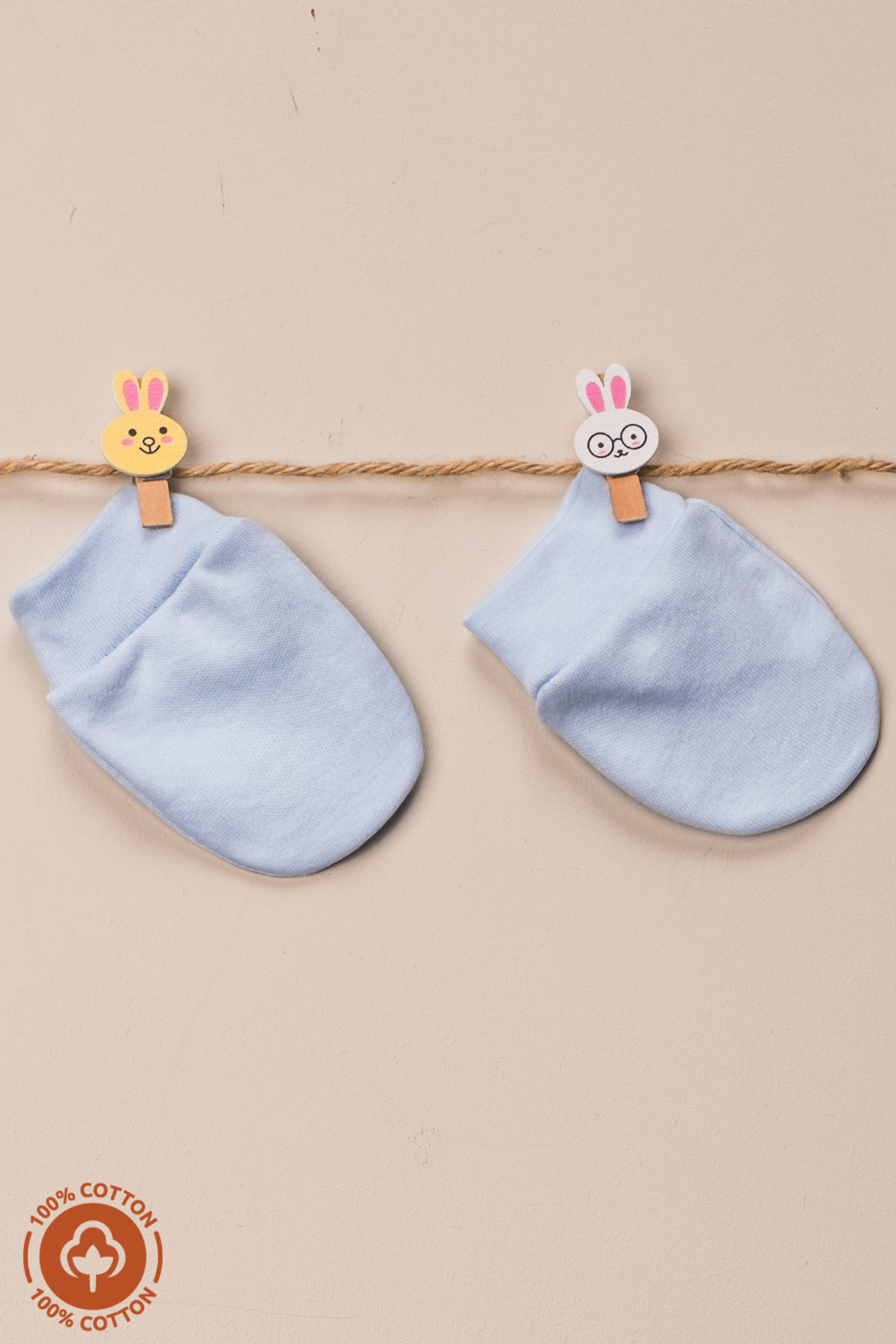 Miniel Unisex Bebek Yenidoğan Penye Organik Pamuklu Bebek Eldiveni 6 Çift  Set fotoğrafı 5 (önizleme)