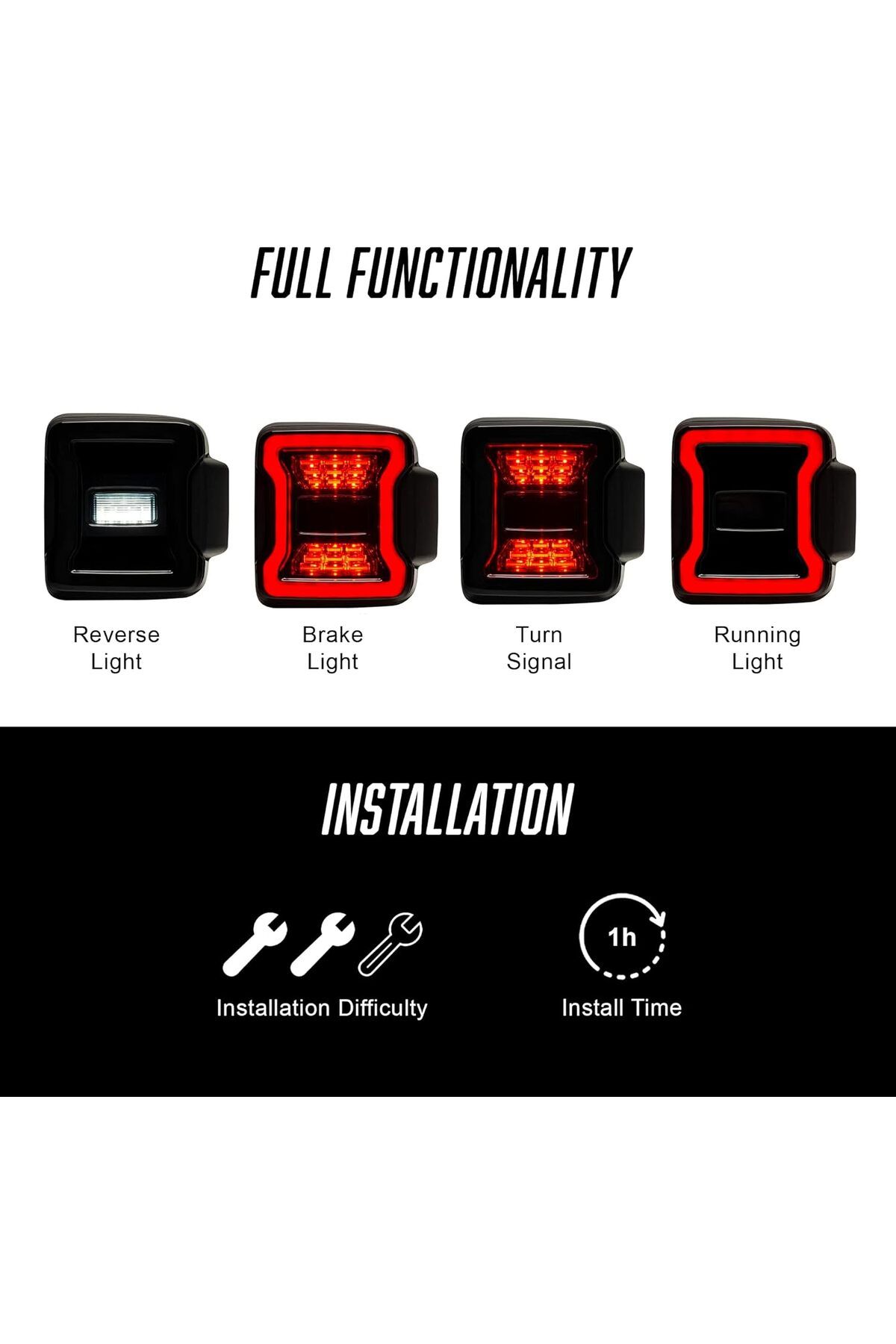 oracle-Jeep Wrangler JL 18-24 Black Series LED Tail Lights 6