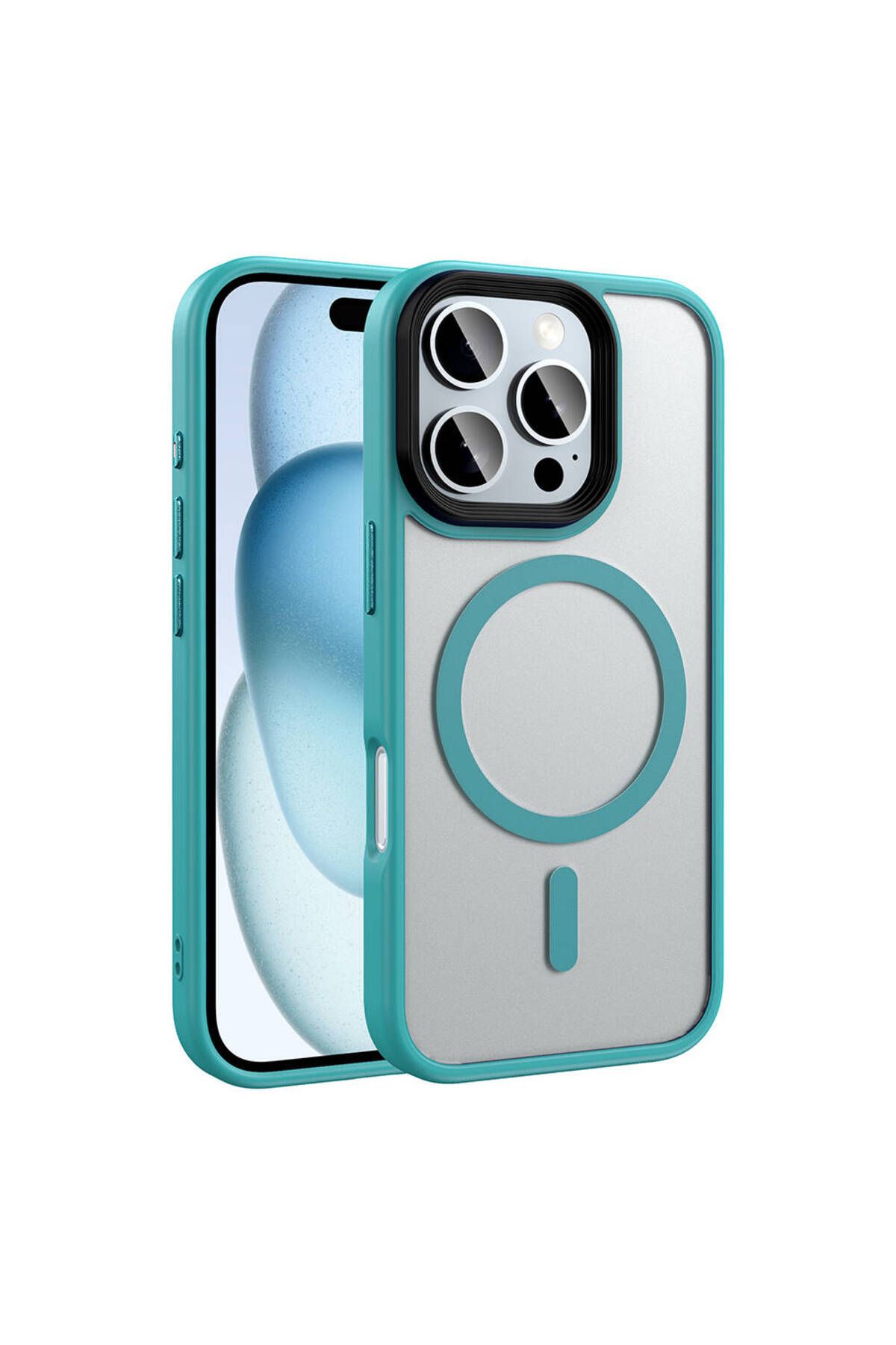 TECNOTREND Apple iPhone 16 Pro Kılıf Mat Arka Yüzey Wireless Şarj Özellikli Flet Magsafe Kapak