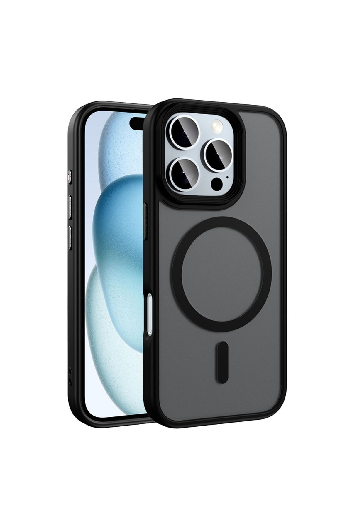 TECNOTREND Apple İPHONE 16 Pro Kılıf Mat Arka Yüzey Wireless Şarj Özellikli Flet Magsafe Kapak