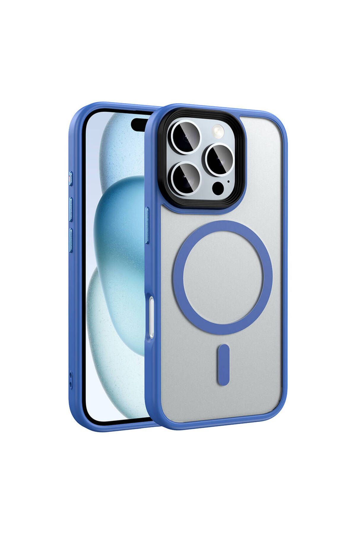 TECNOTREND Apple iPhone 16 Pro Kılıf Mat Arka Yüzey Wireless Şarj Özellikli Flet Magsafe Kapak