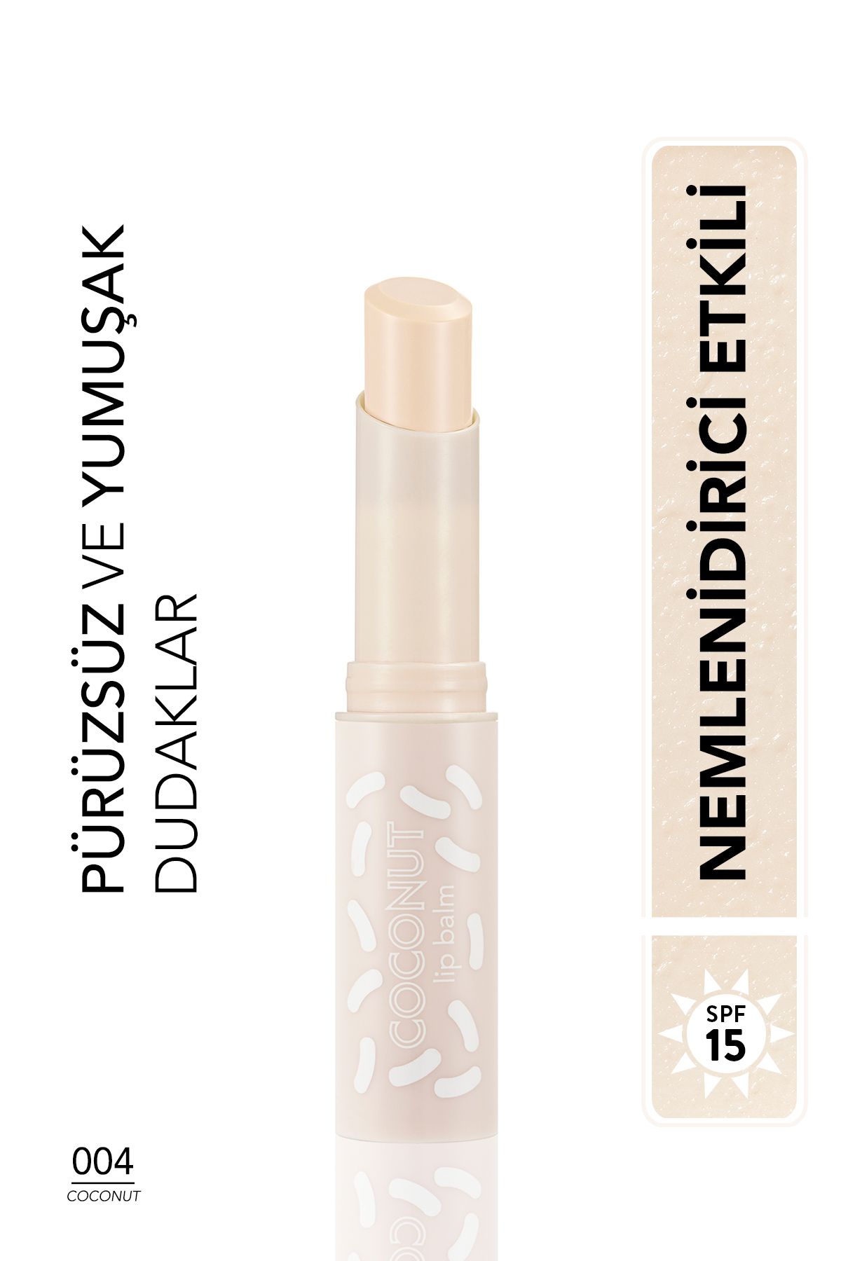 Flormar Shea Ve Kakao Yağı Içeren Renkli Dudak Nemlendiricisi (H. CEVİZİ)-lip Balm-004 Coconut-8690604555390