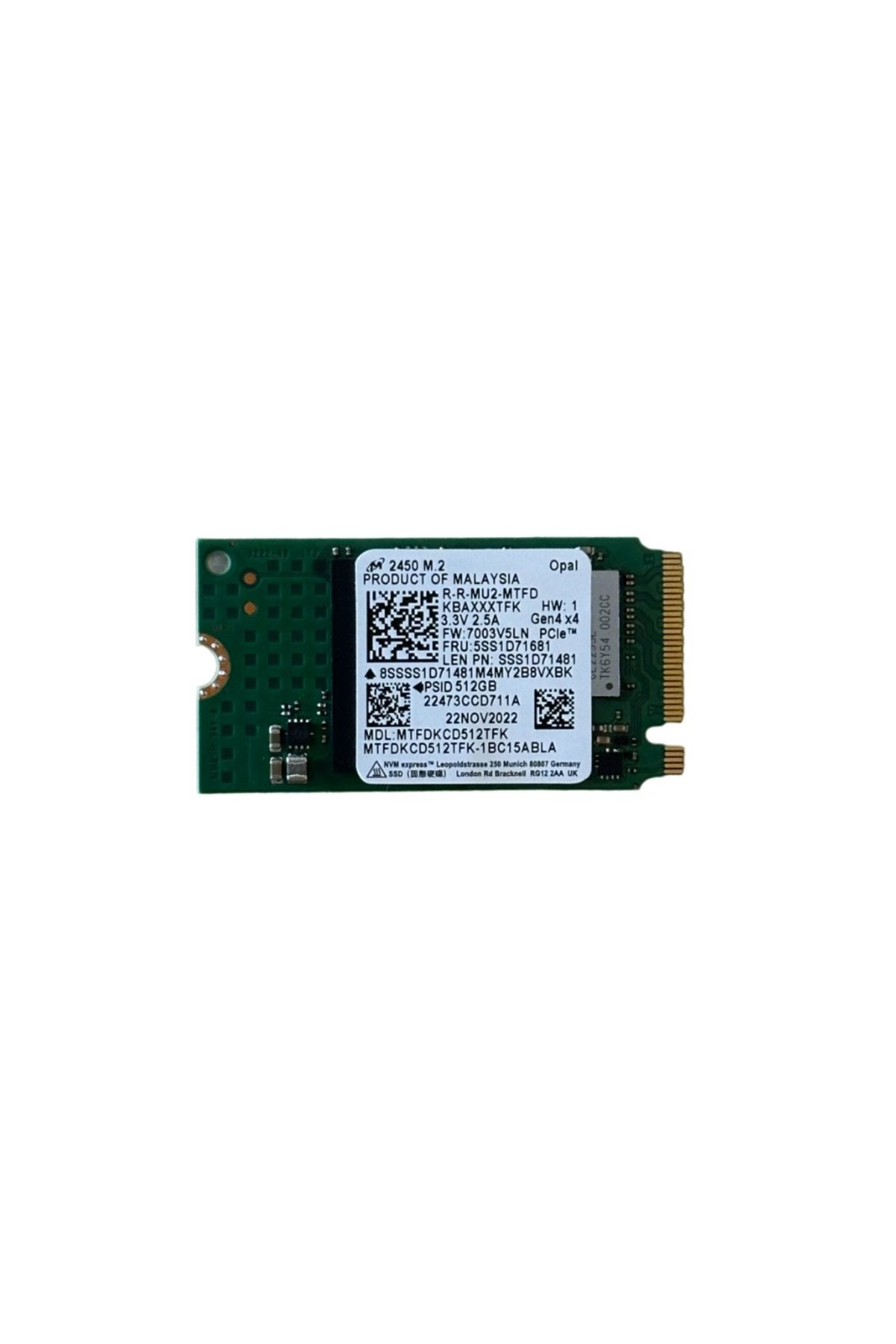 Micron 2450 M.2 2242 MTFDKCD512TFK 512GB SSD