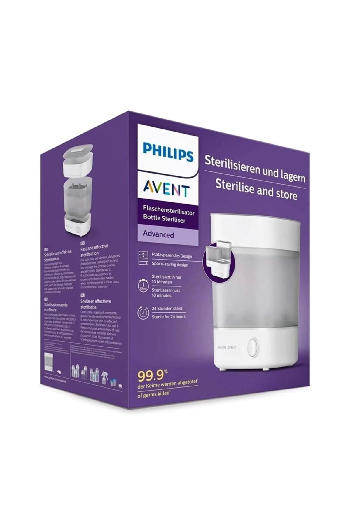 Philips Avent Buharlı Sterilizatör 3'ü 1 Arada Scf291/00 fotoğrafı 5 (önizleme)