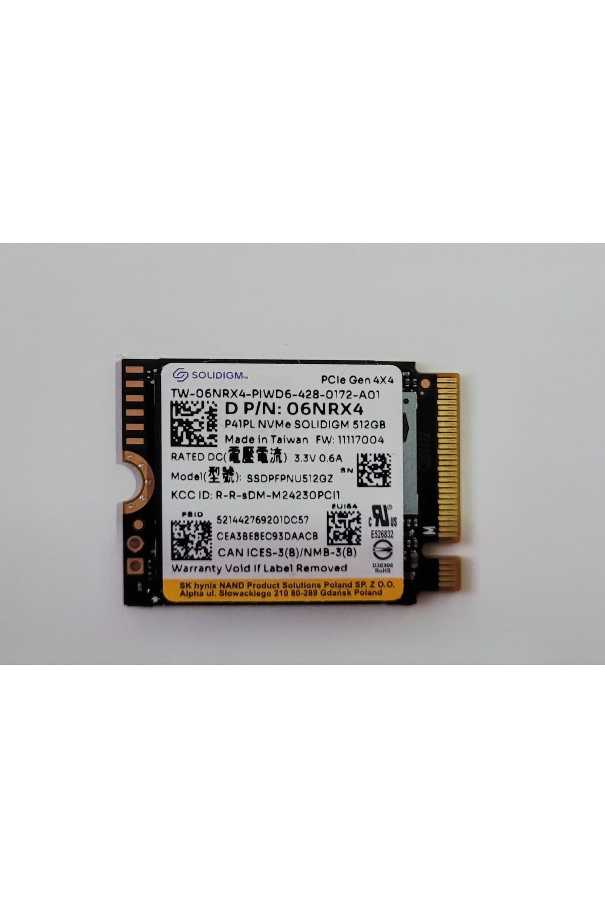 Solidigm SSDPFPNU512GZ 512GB 2230 M.2 NVME SSD(KUTUSUZ)