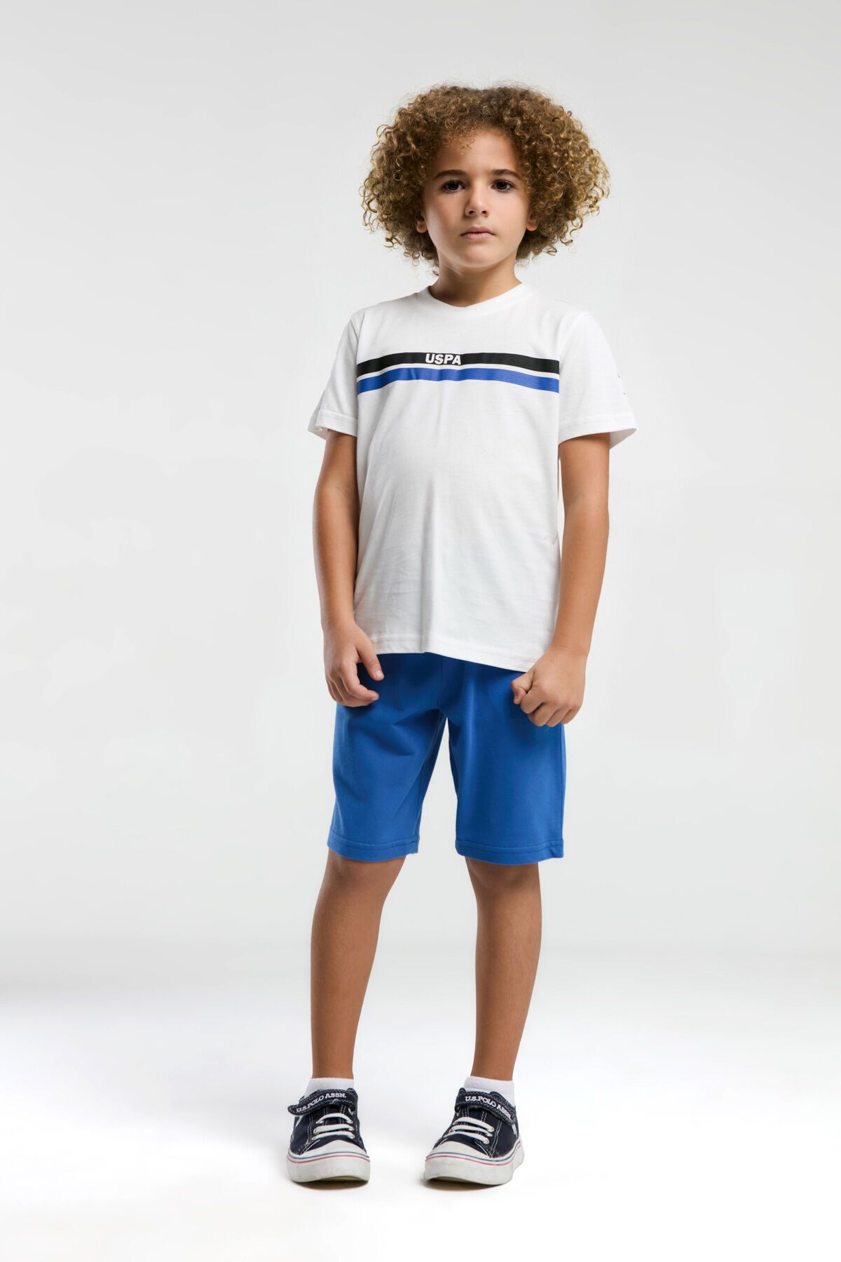U.S. Polo Assn.-U.S. Polo Assn. Boy's White Bermuda Set 3