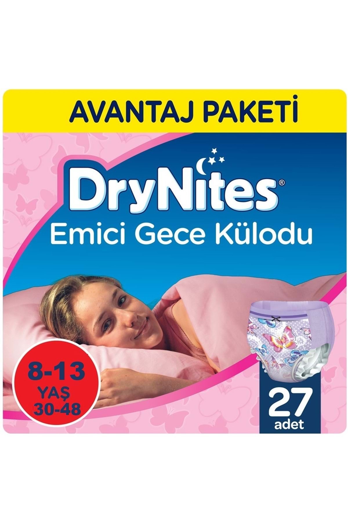 DryNites Emici Gece Külodu/külot Bez Kız 8-13 Yaş 30-48kg Large 108 Adet 12pk*9 Altıslatmalara Karşı fotoğrafı 3 (önizleme)