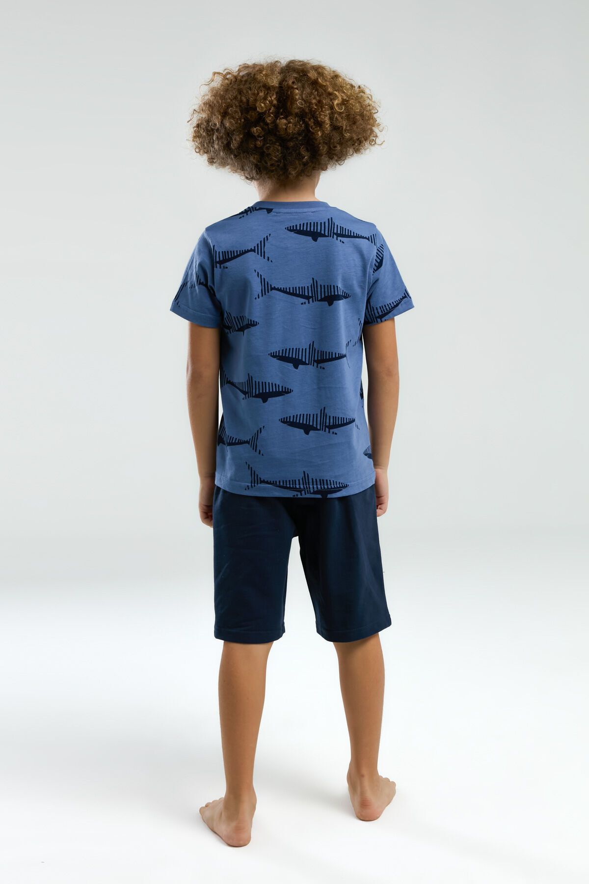 Arnetta-Boy's Blue Bermuda Suit 4