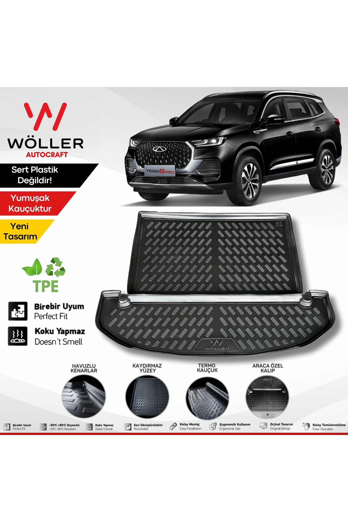 Wöller Chery Tiggo 8 Pro Bagaj Havuzu 2022 Sonrası 3d Ultraflex