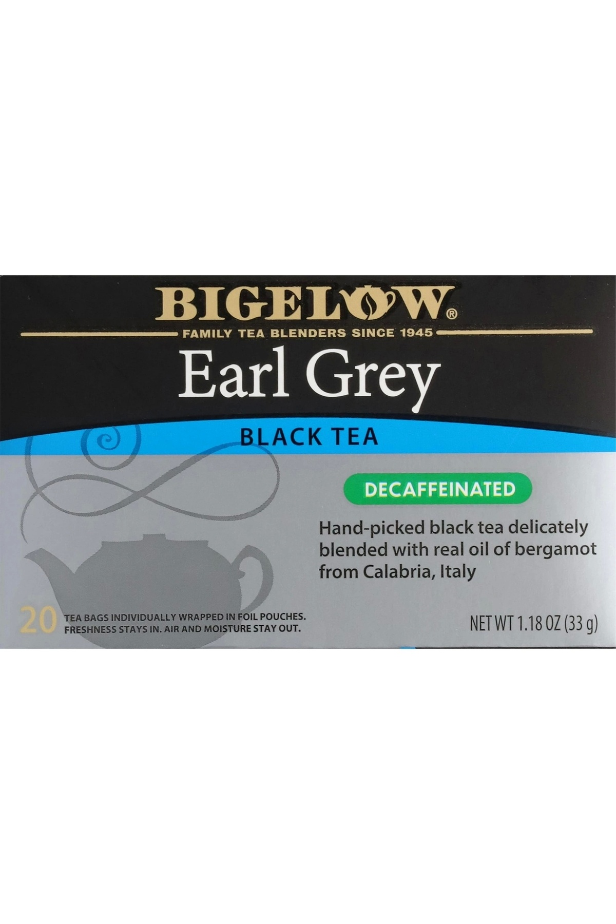 Certified International Bıgelow Earl Grey Black Tea Decaffeınated 29 Tea Bags 33 gr