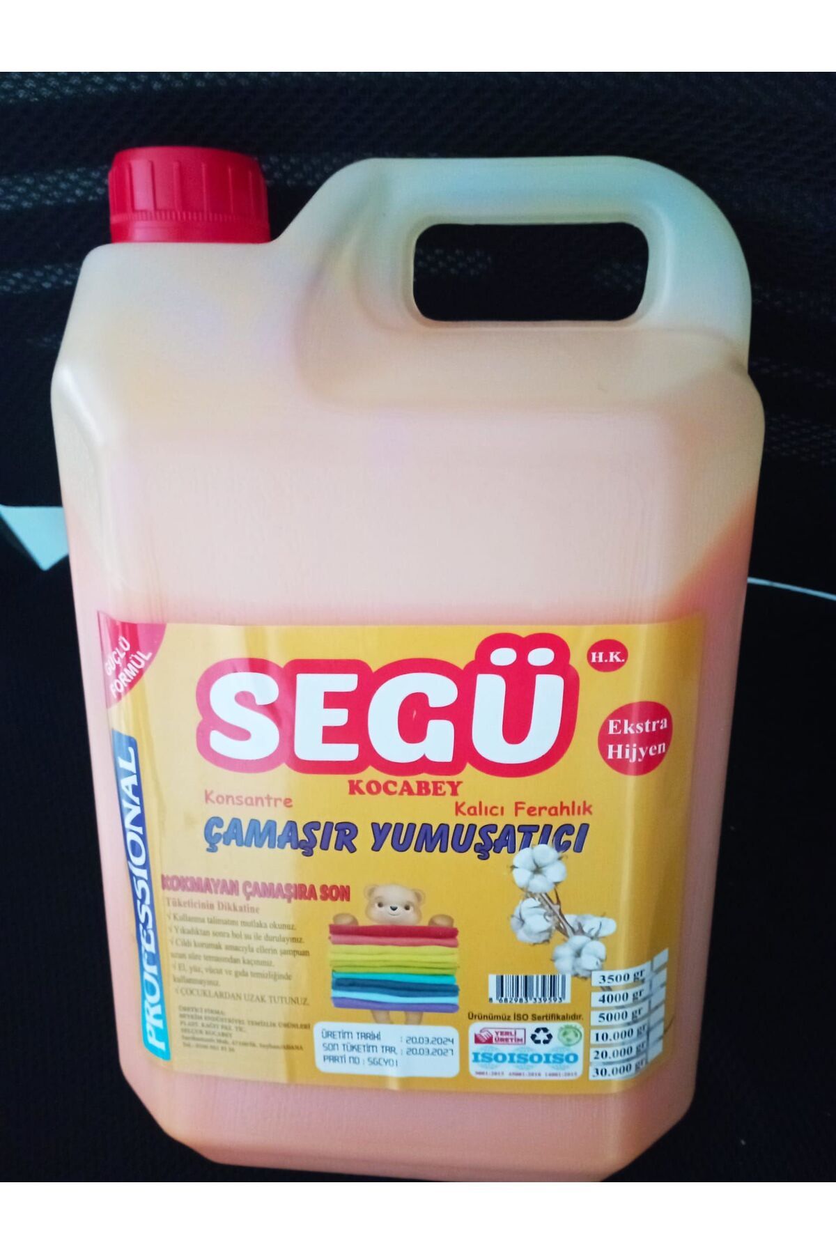 SEGÜ 5 Lt/ 5 Kg Orange Konsantre Çamaşır Yumuşatıcı