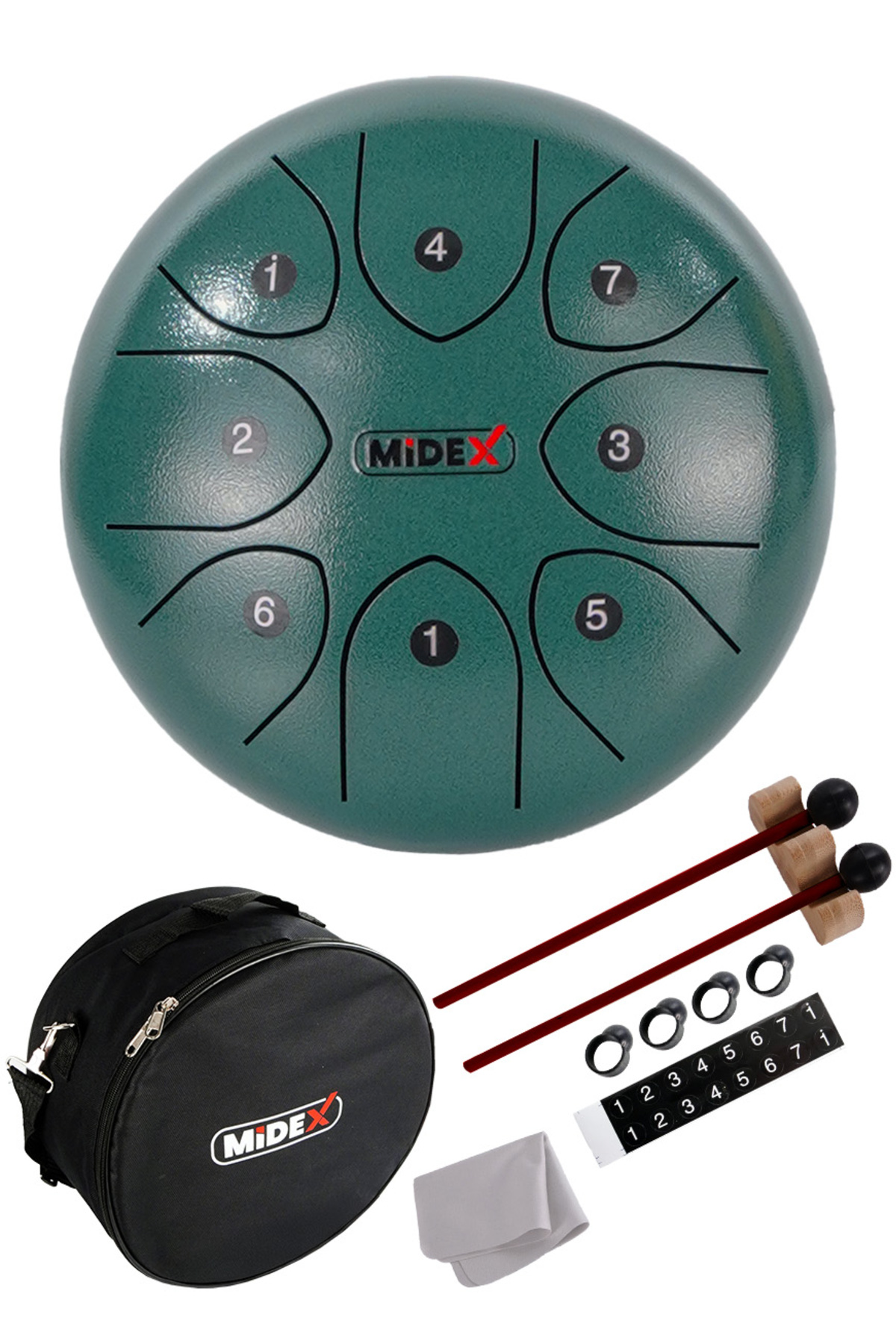 Midex TD-88GR Çelik Dil Davul Handpan 8 İnç 8 Ton Steel Tongue